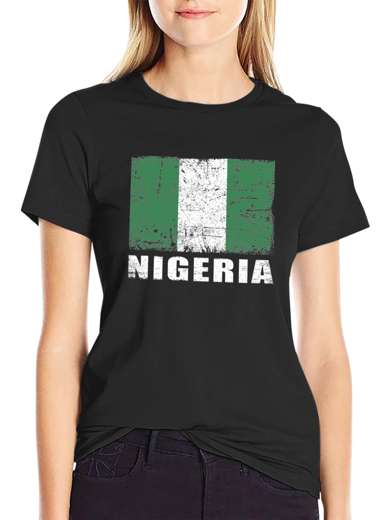 Nigeria Flag T-Shirt - Distressed Graphic Tee