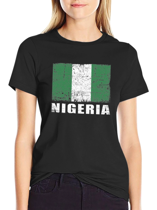 Nigeria Flag T-Shirt - Distressed Graphic Tee