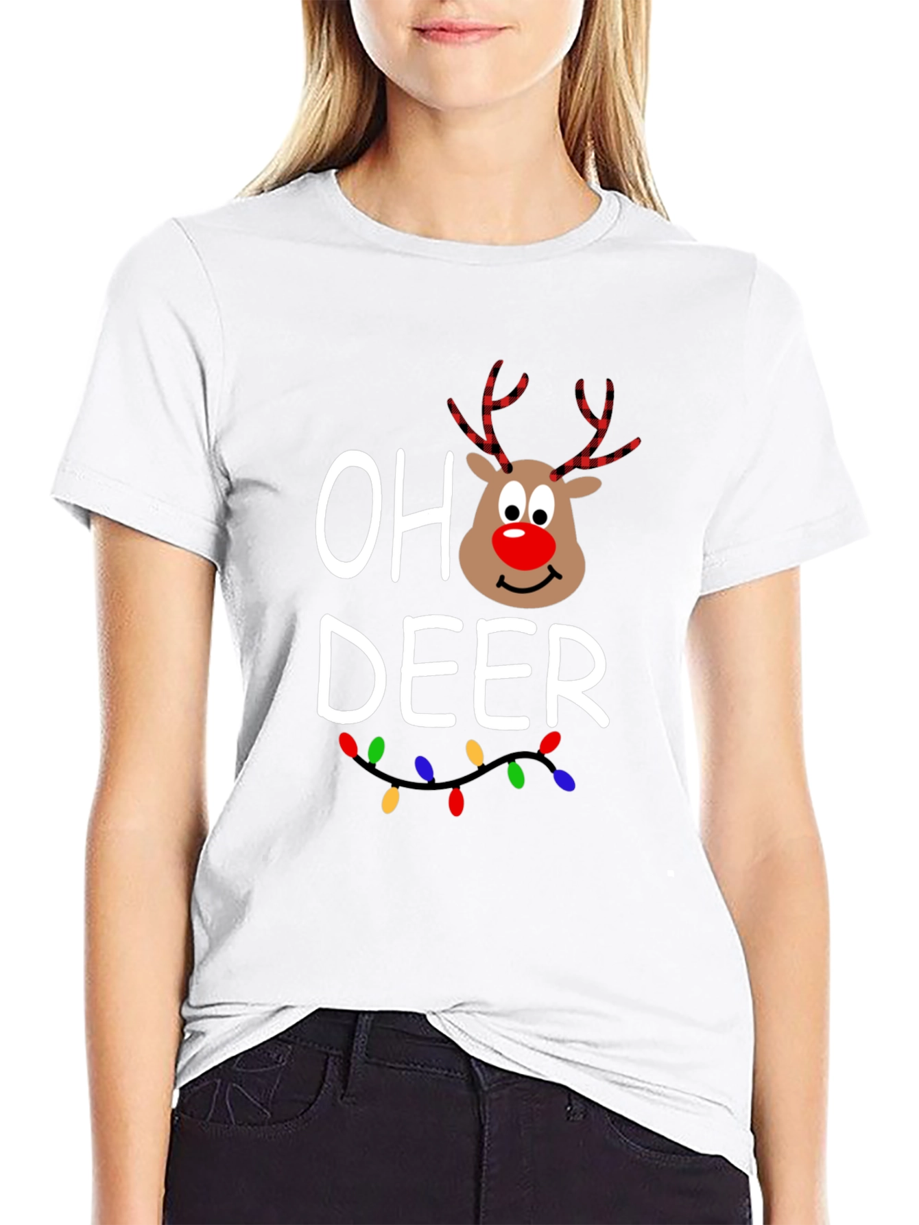 Oh Deer Christmas T-Shirt - Holiday Festive Top