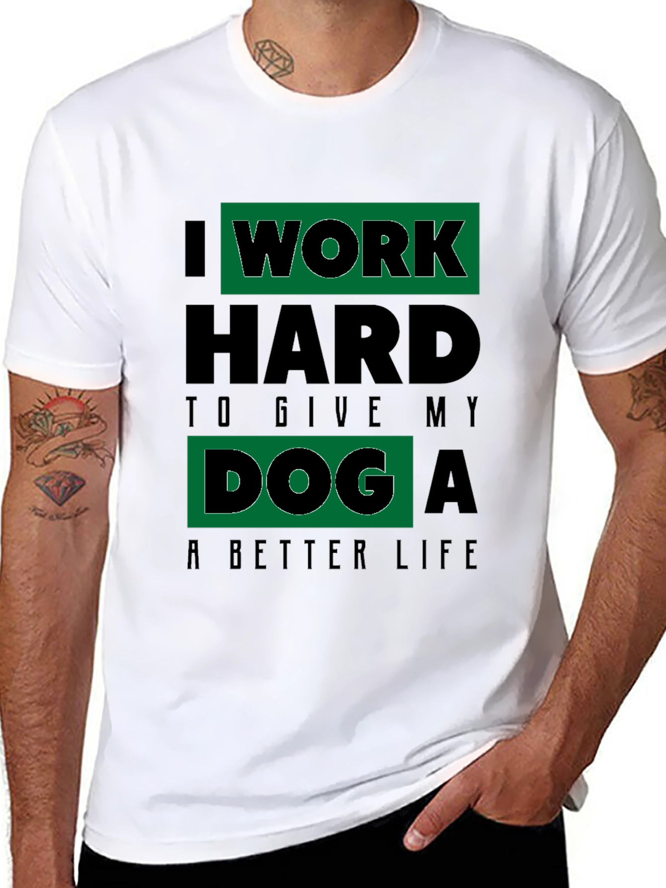 I Work Hard Dog T-Shirt