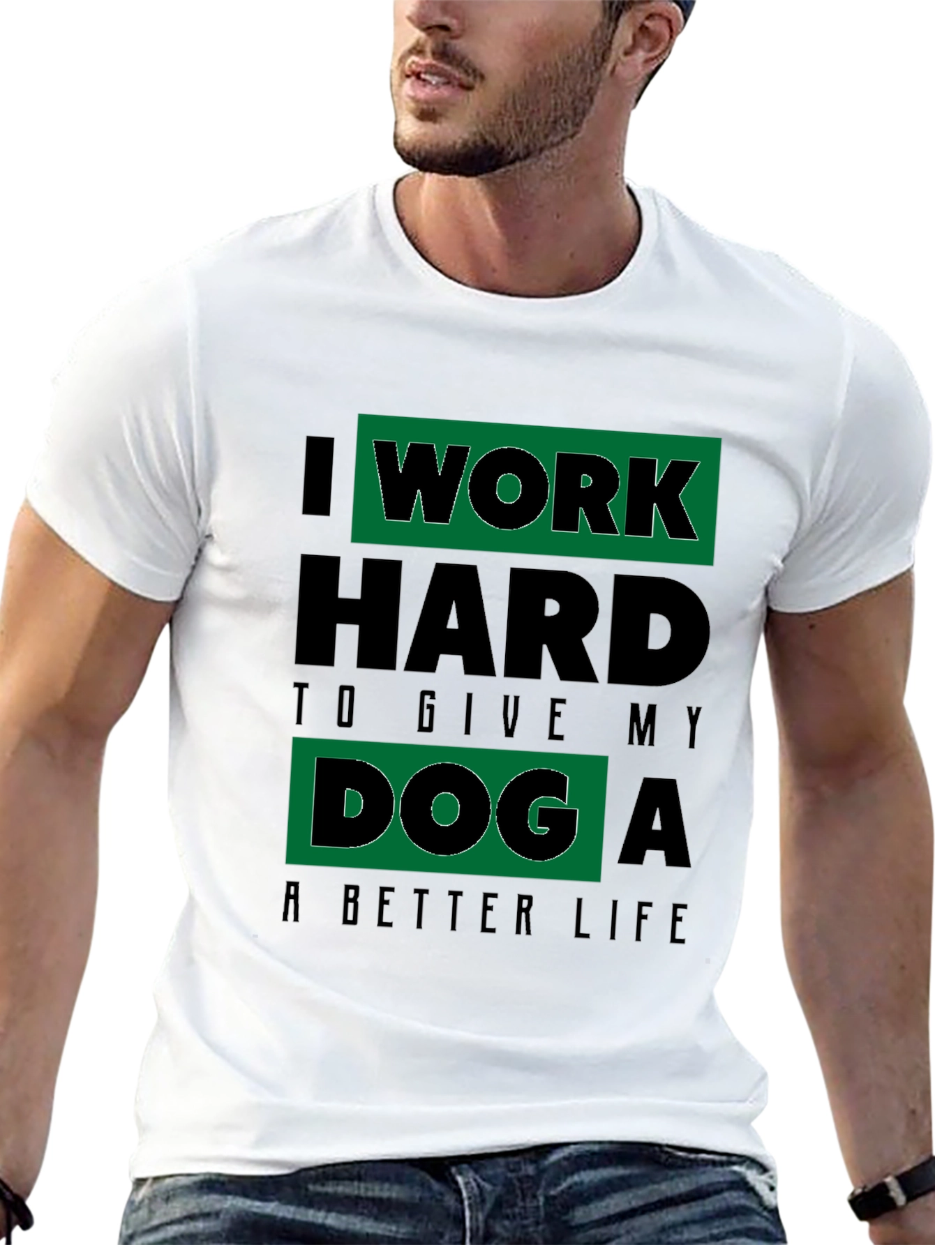 I Work Hard Dog T-Shirt
