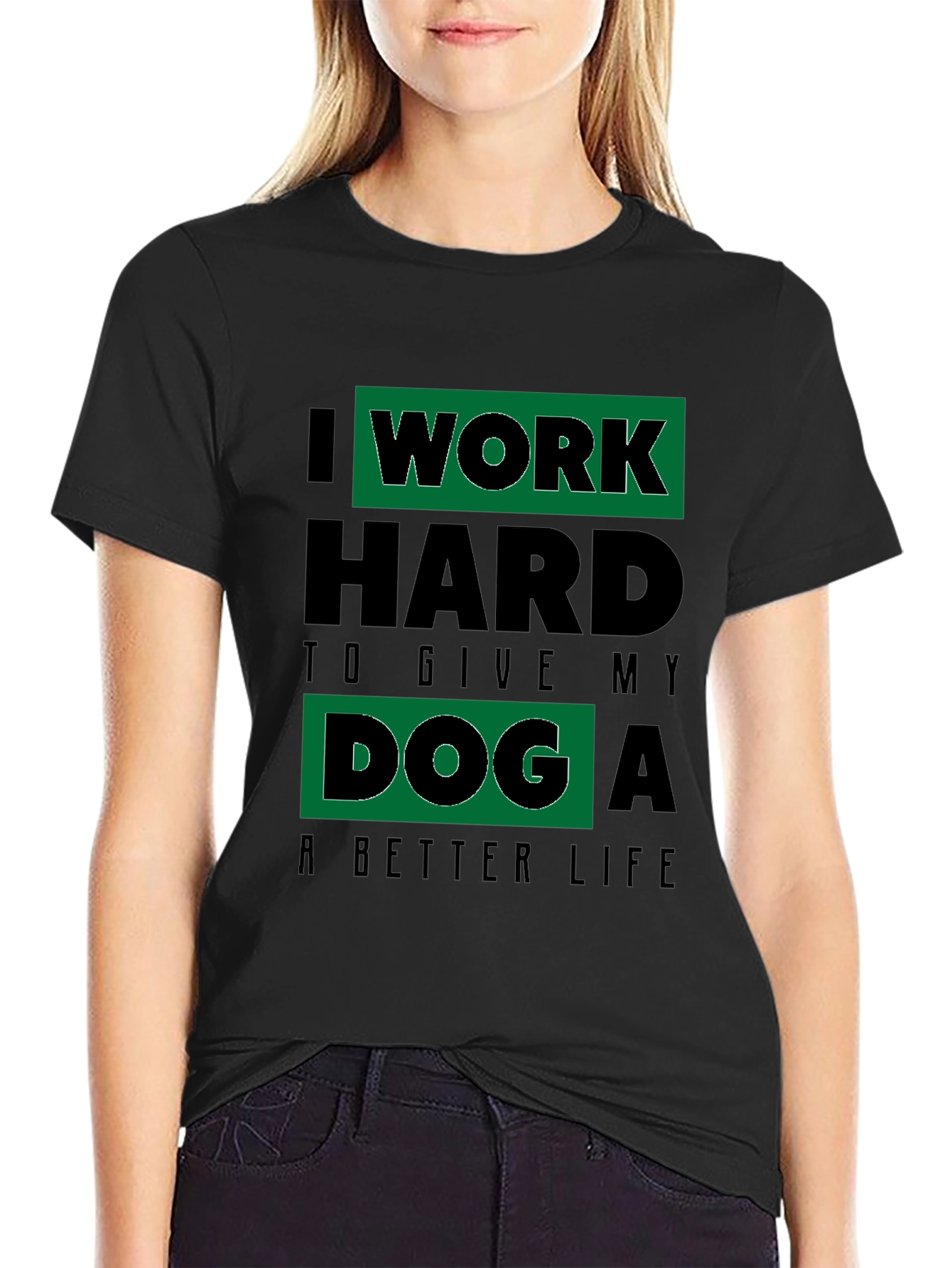 I Work Hard Dog T-Shirt