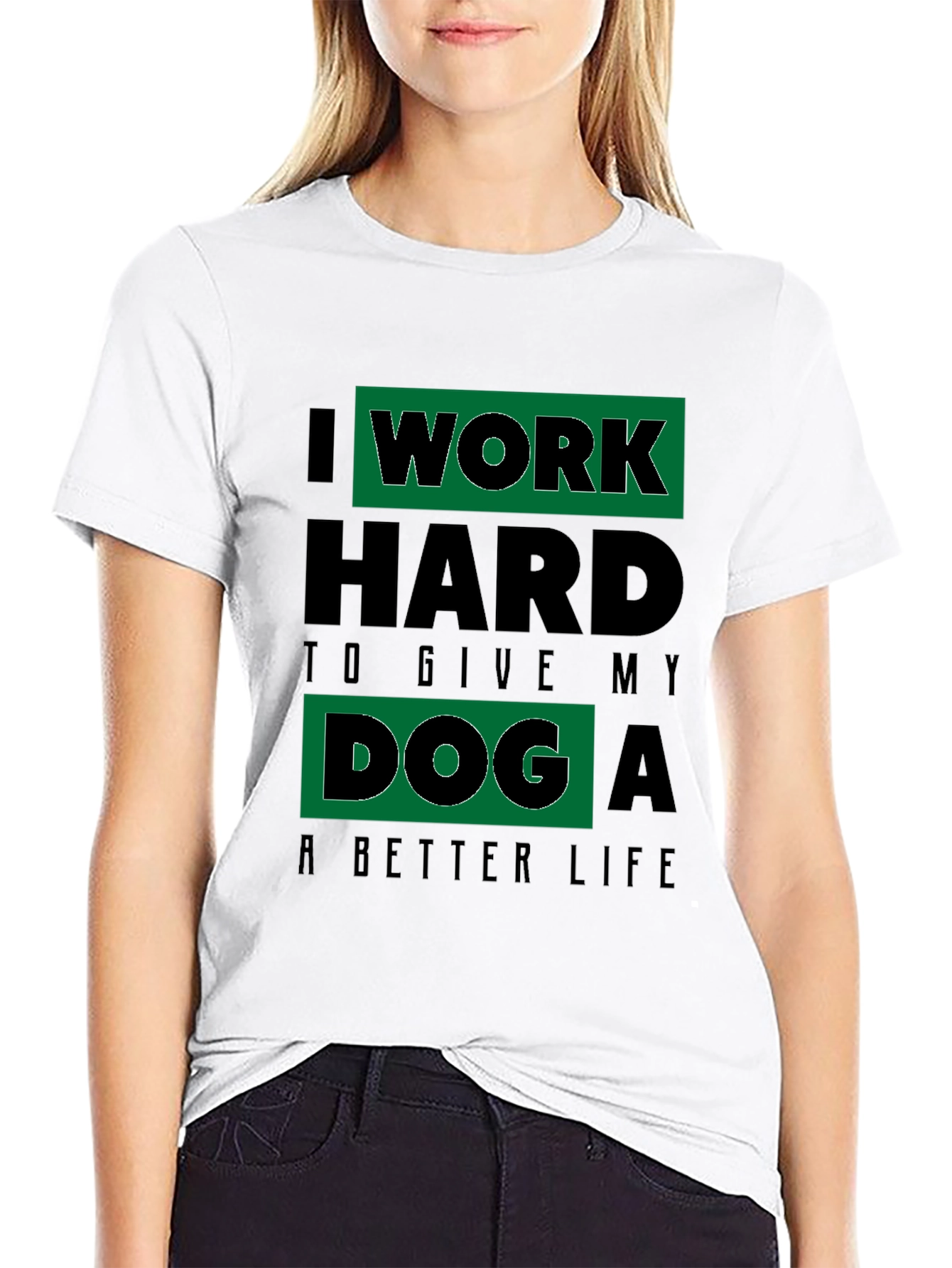 I Work Hard Dog T-Shirt
