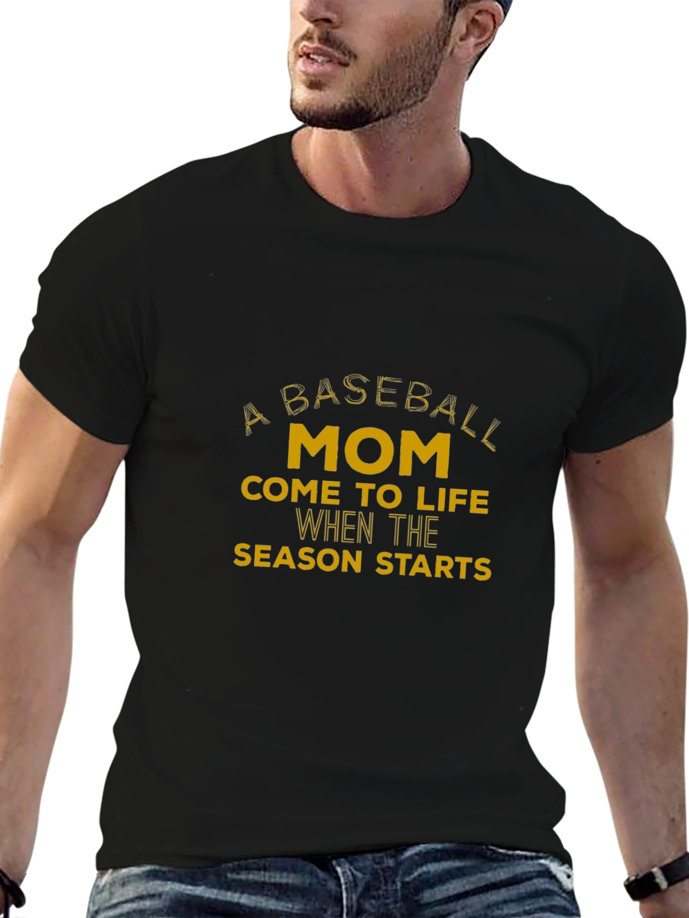 Baseball Mom T-Shirt - Black