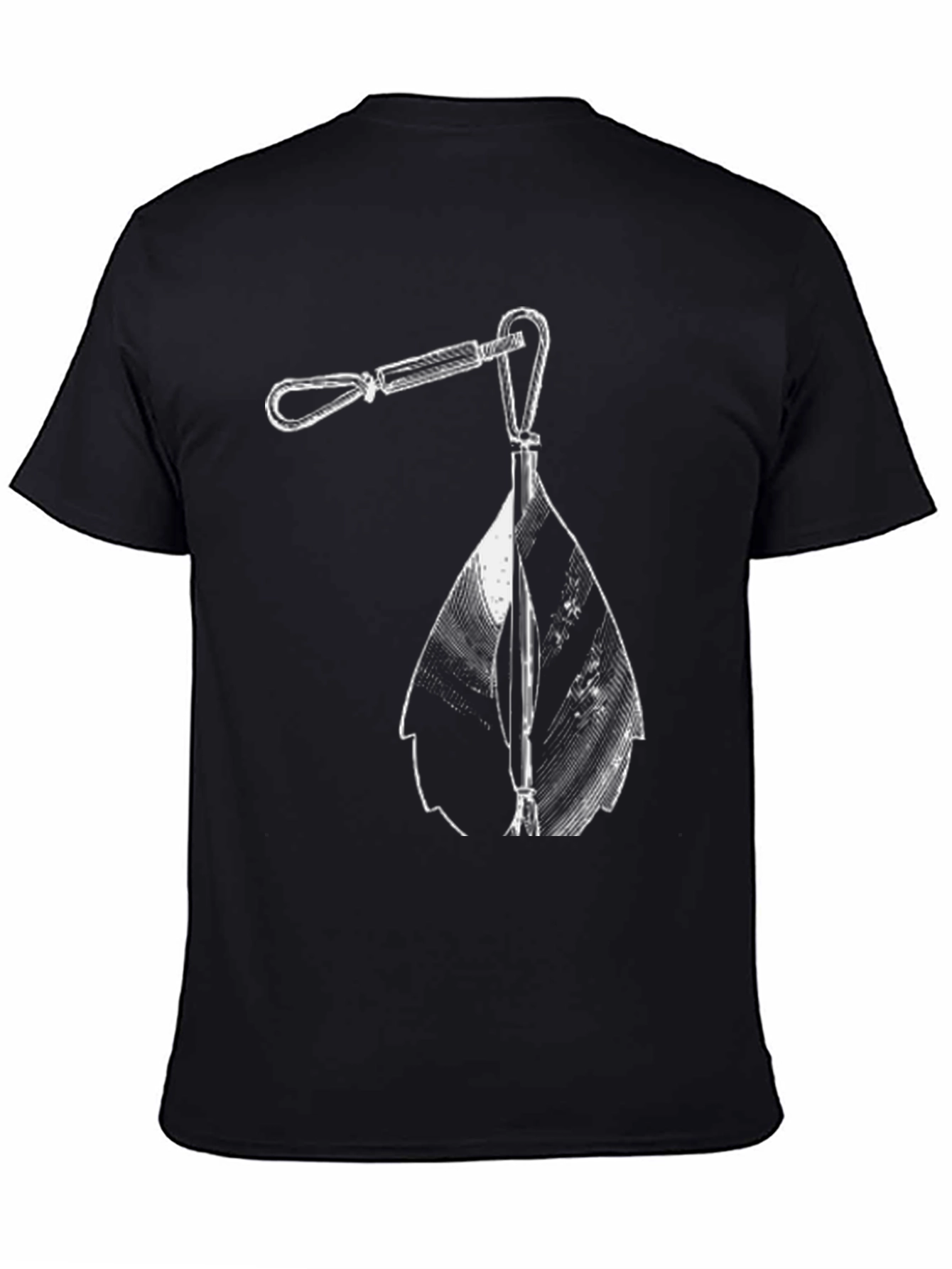Black T-Shirt with Unique Hardware Graphic
