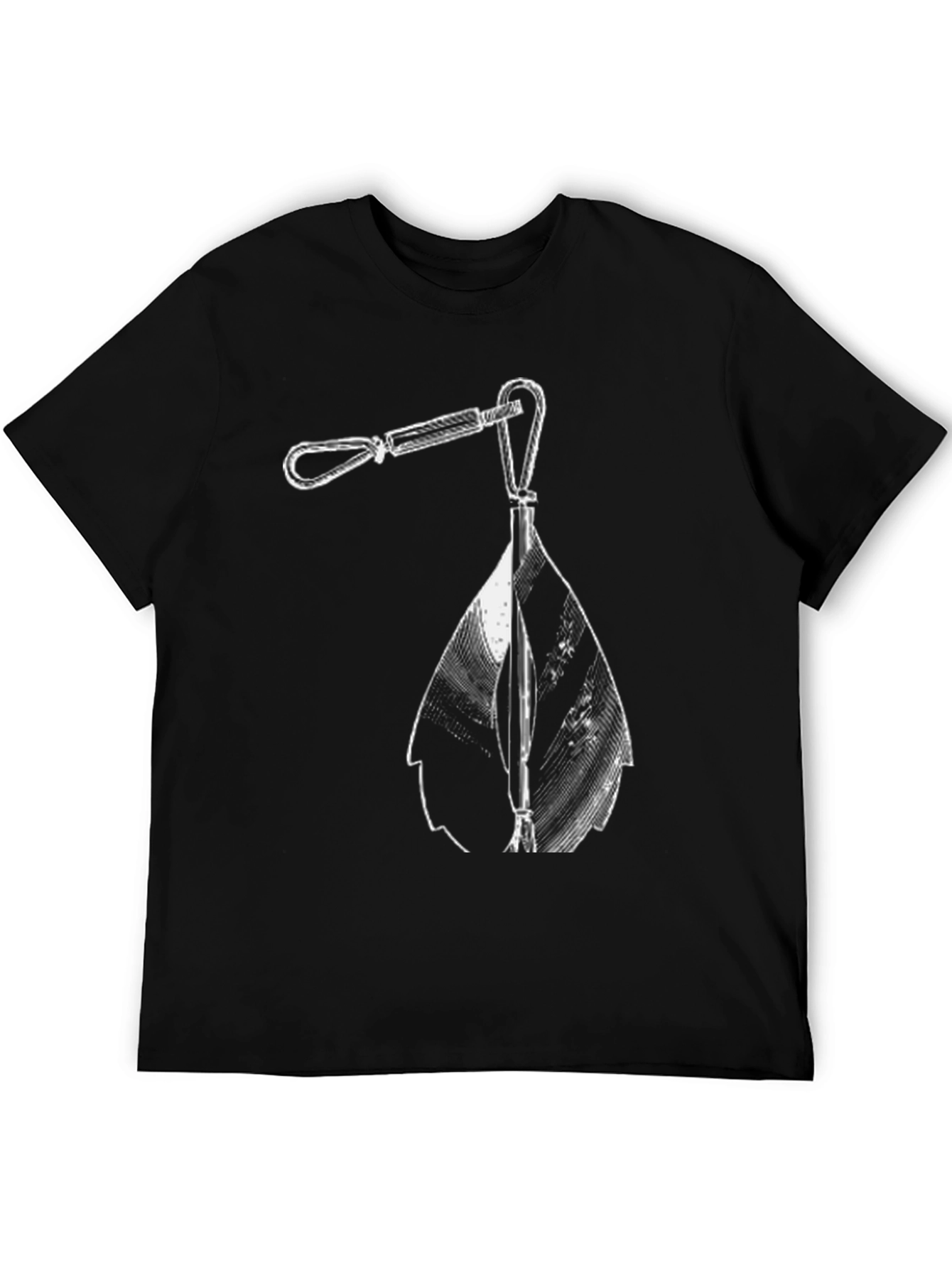 Black T-Shirt with Unique Hardware Graphic