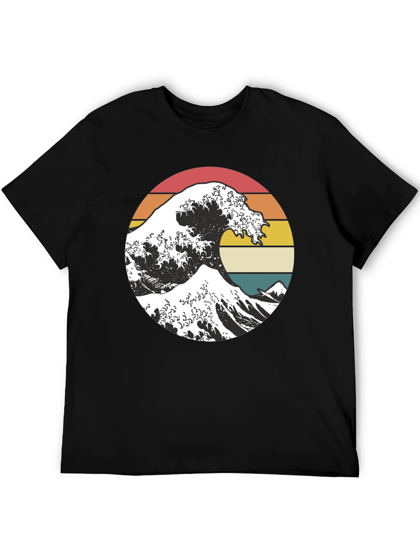 Retro Wave Graphic Tee - Black