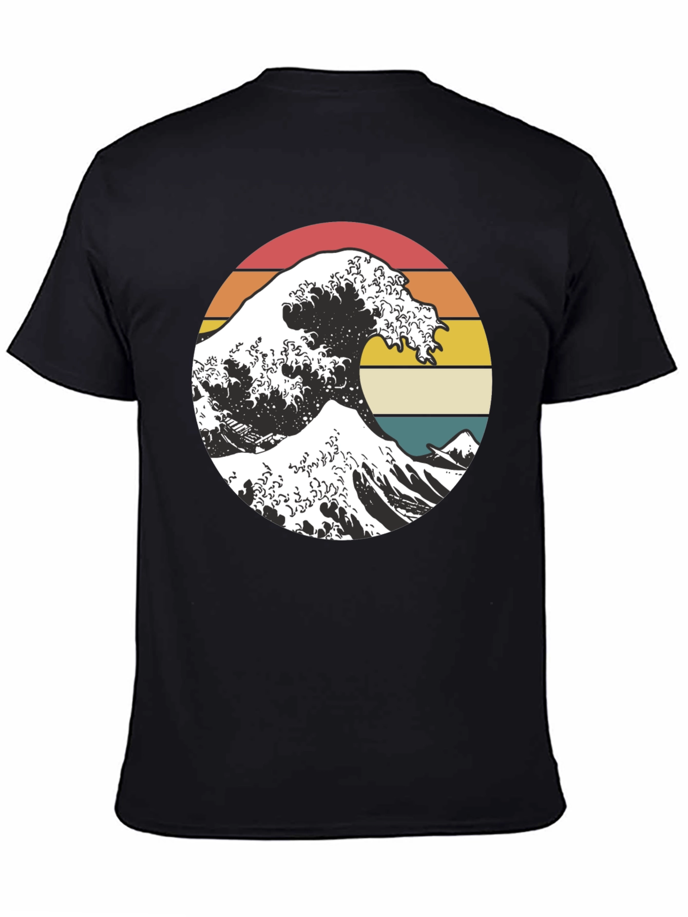Retro Wave Graphic Tee - Black