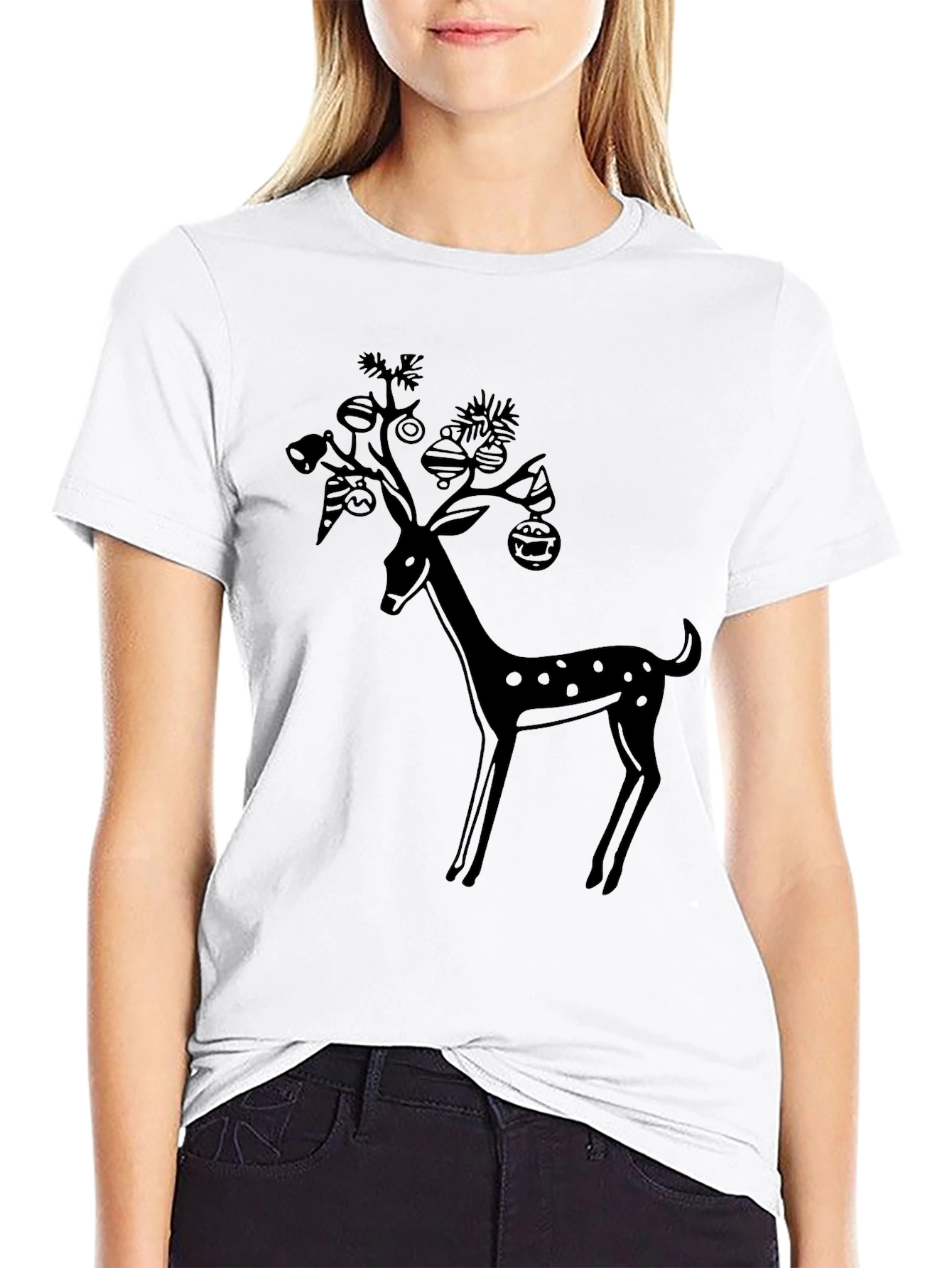 Holiday Deer T-Shirt - Festive Graphic Tee
