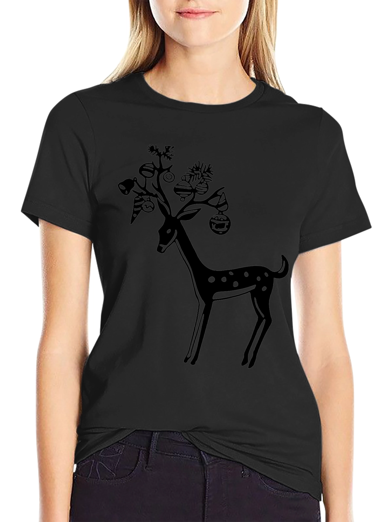 Holiday Deer T-Shirt - Festive Graphic Tee