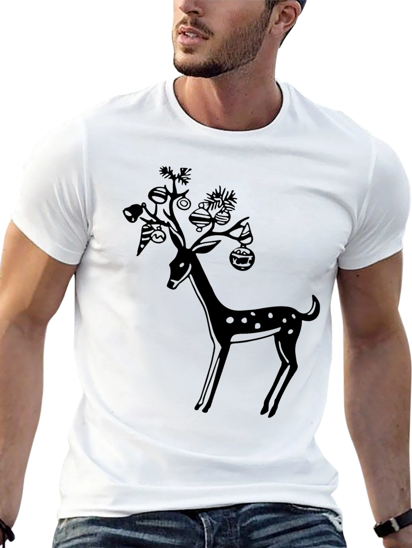 Holiday Deer T-Shirt - Festive Graphic Tee