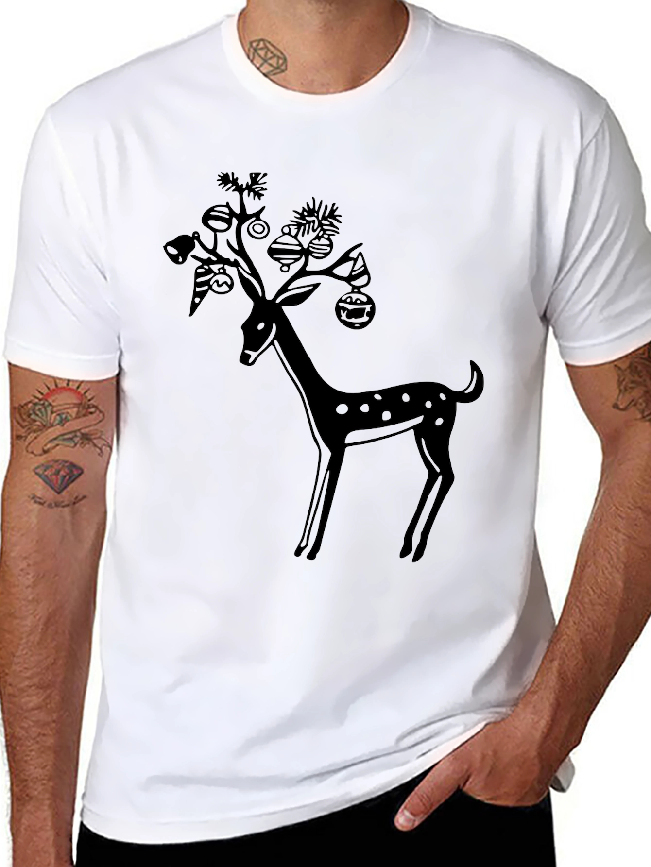 Holiday Deer T-Shirt - Festive Graphic Tee