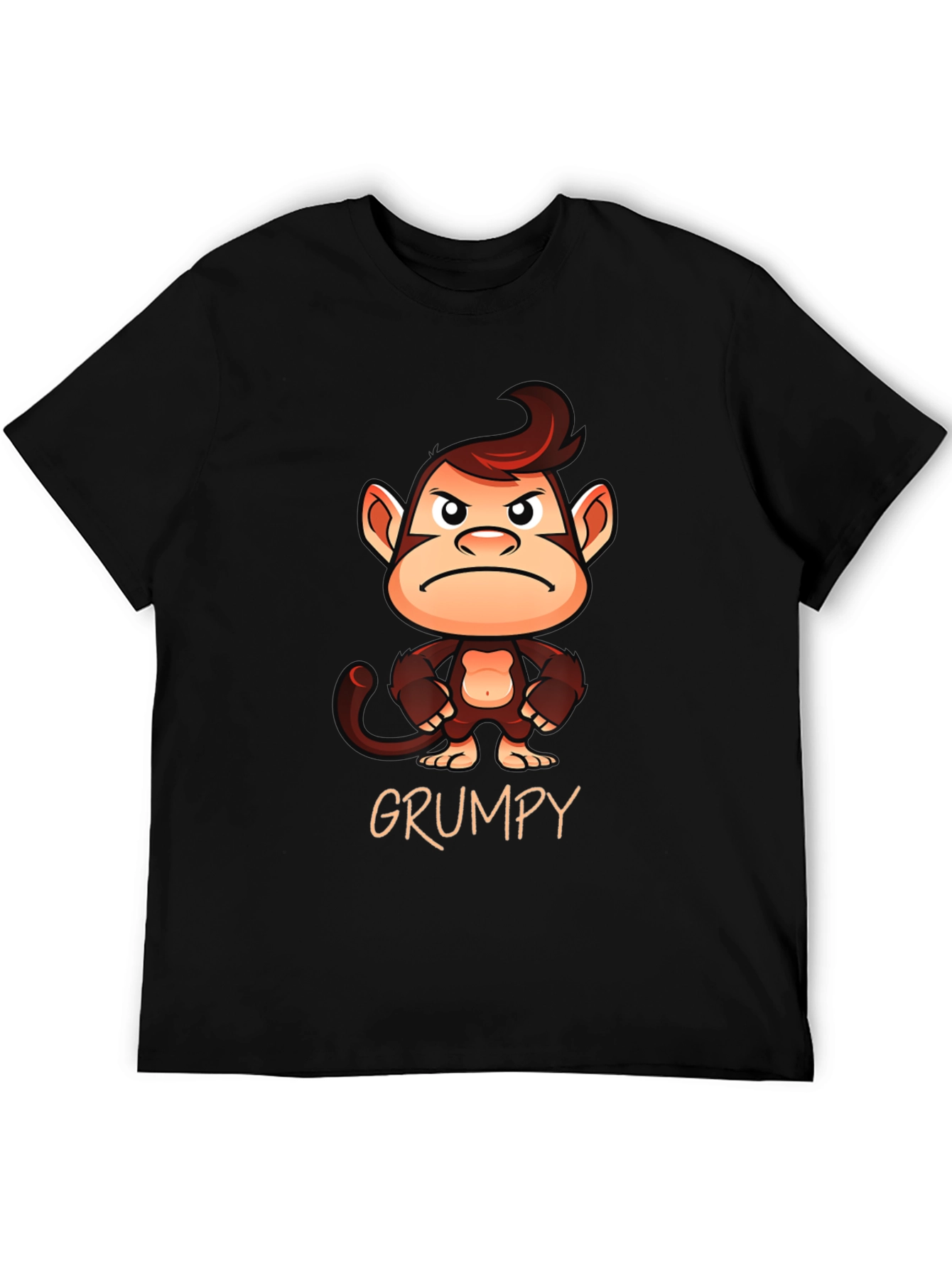 Grumpy Monkey Graphic T-Shirt - Unisex Cotton Tee