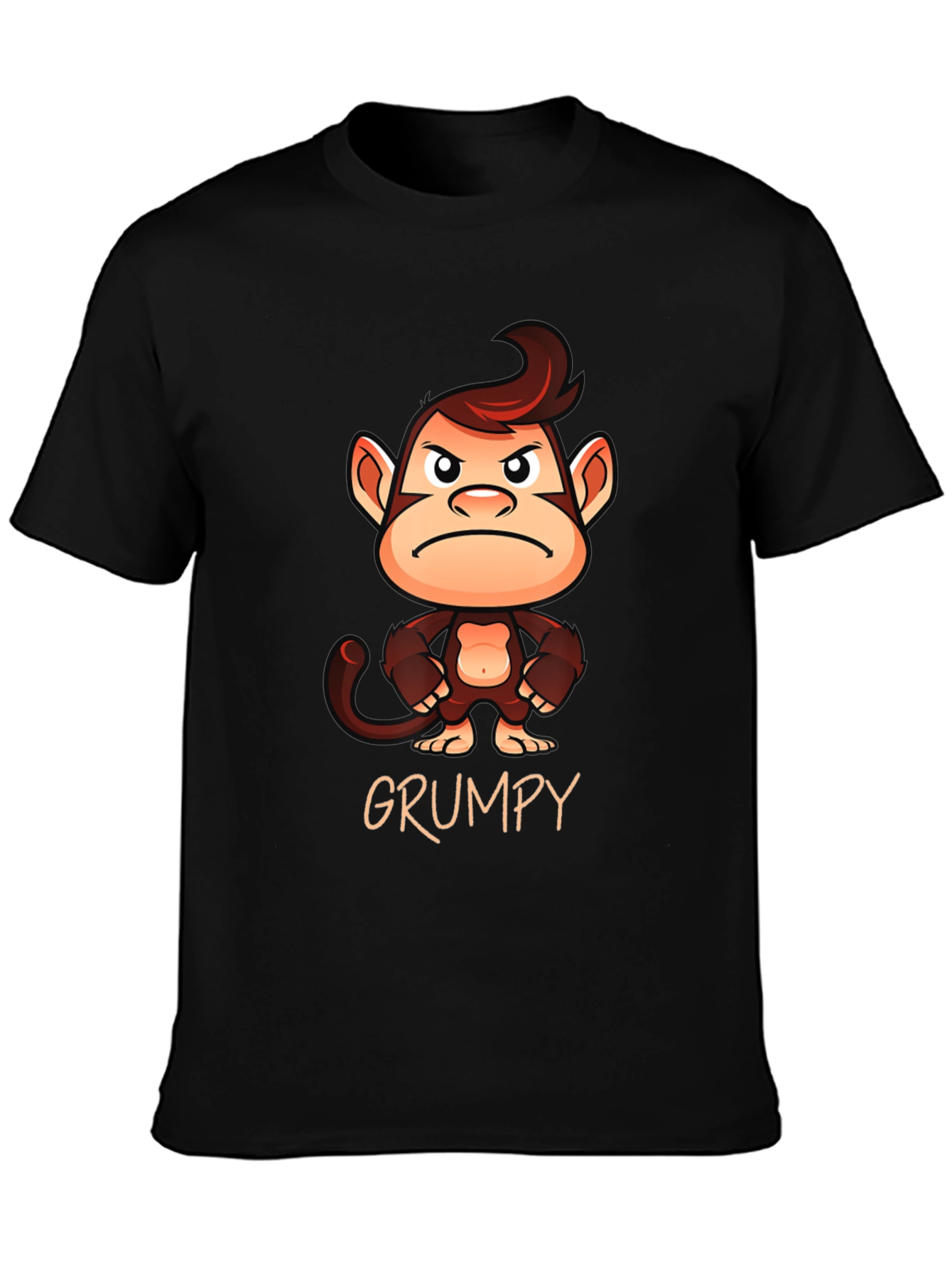 Grumpy Monkey Graphic T-Shirt - Unisex Cotton Tee