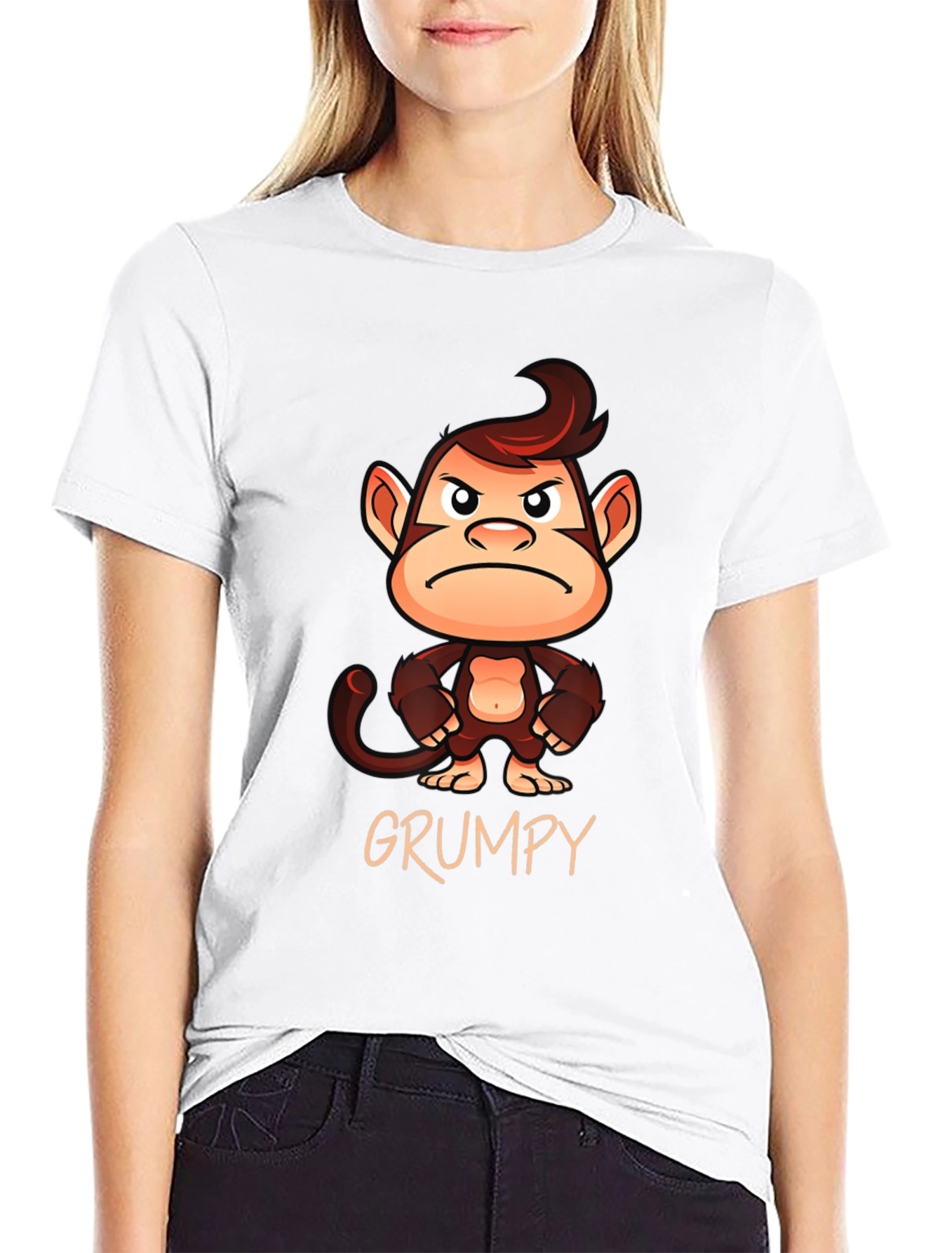 Grumpy Monkey Graphic T-Shirt - Unisex Cotton Tee