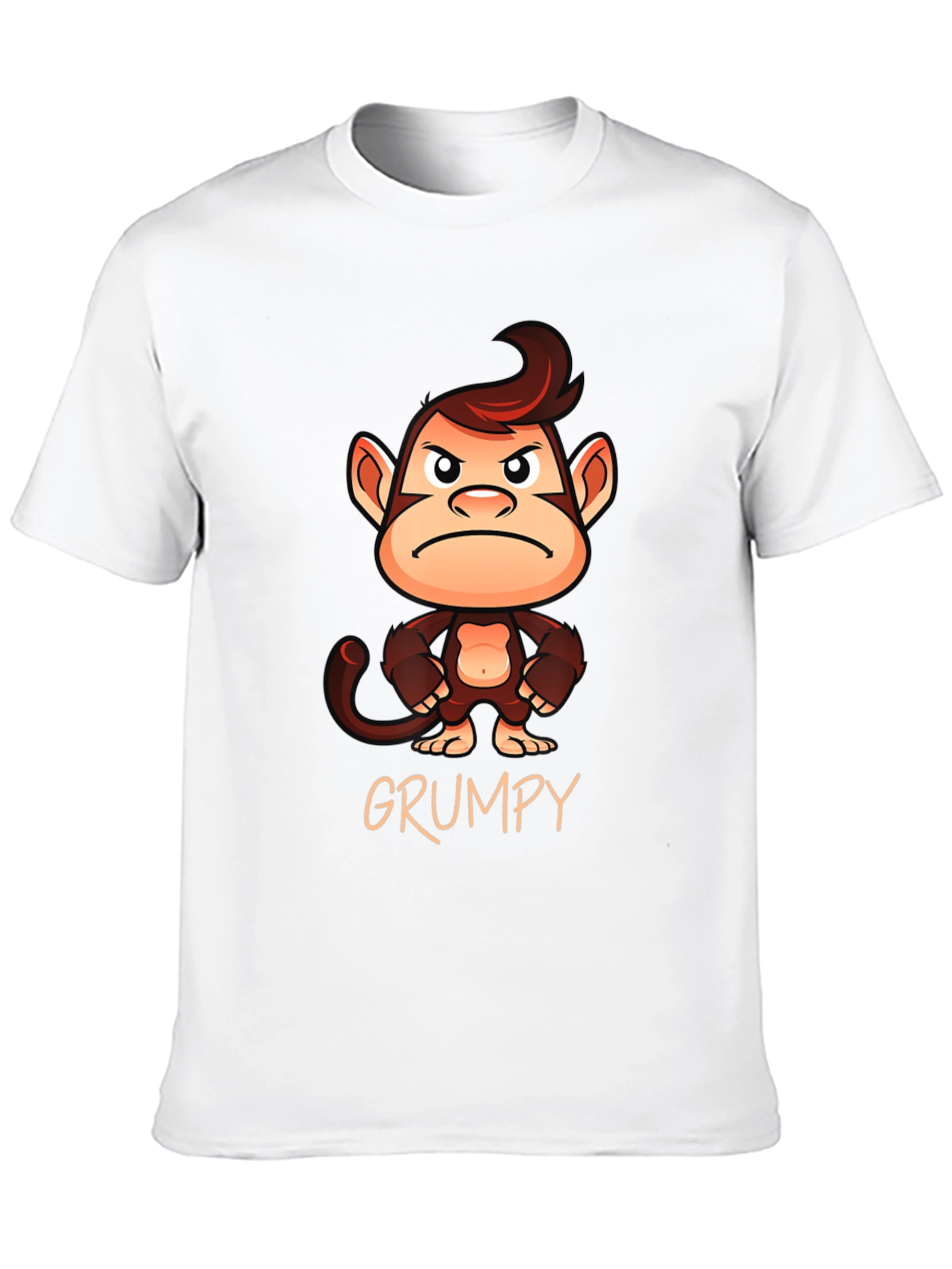 Grumpy Monkey Graphic T-Shirt - Unisex Cotton Tee