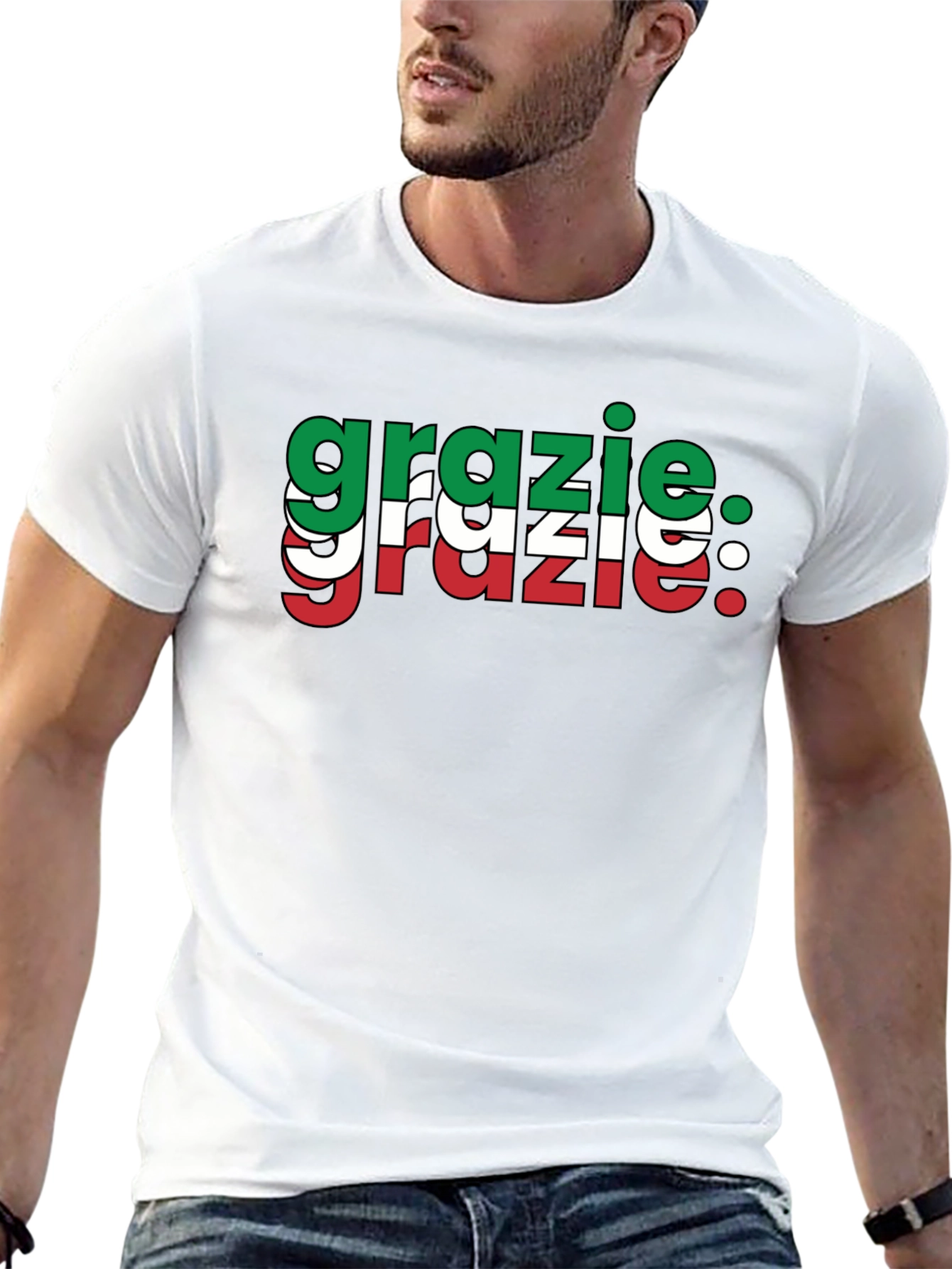 Grazie Italian Flag T-Shirt