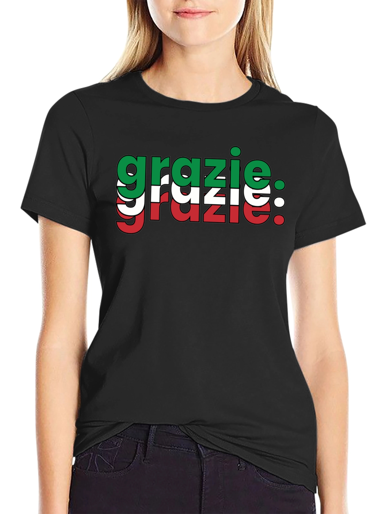 Grazie Italian Flag T-Shirt