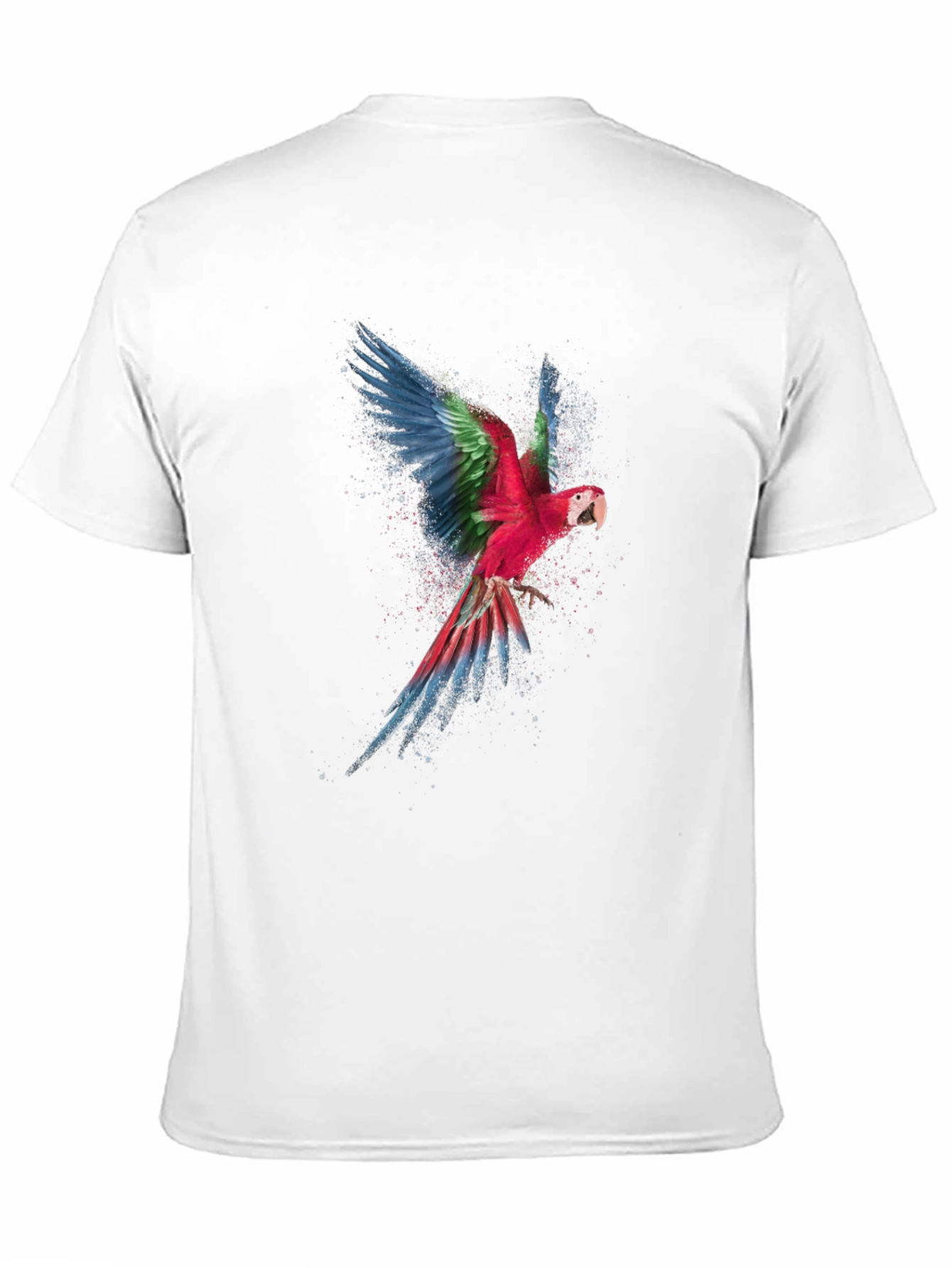 Mens Black Parrot Graphic Tee