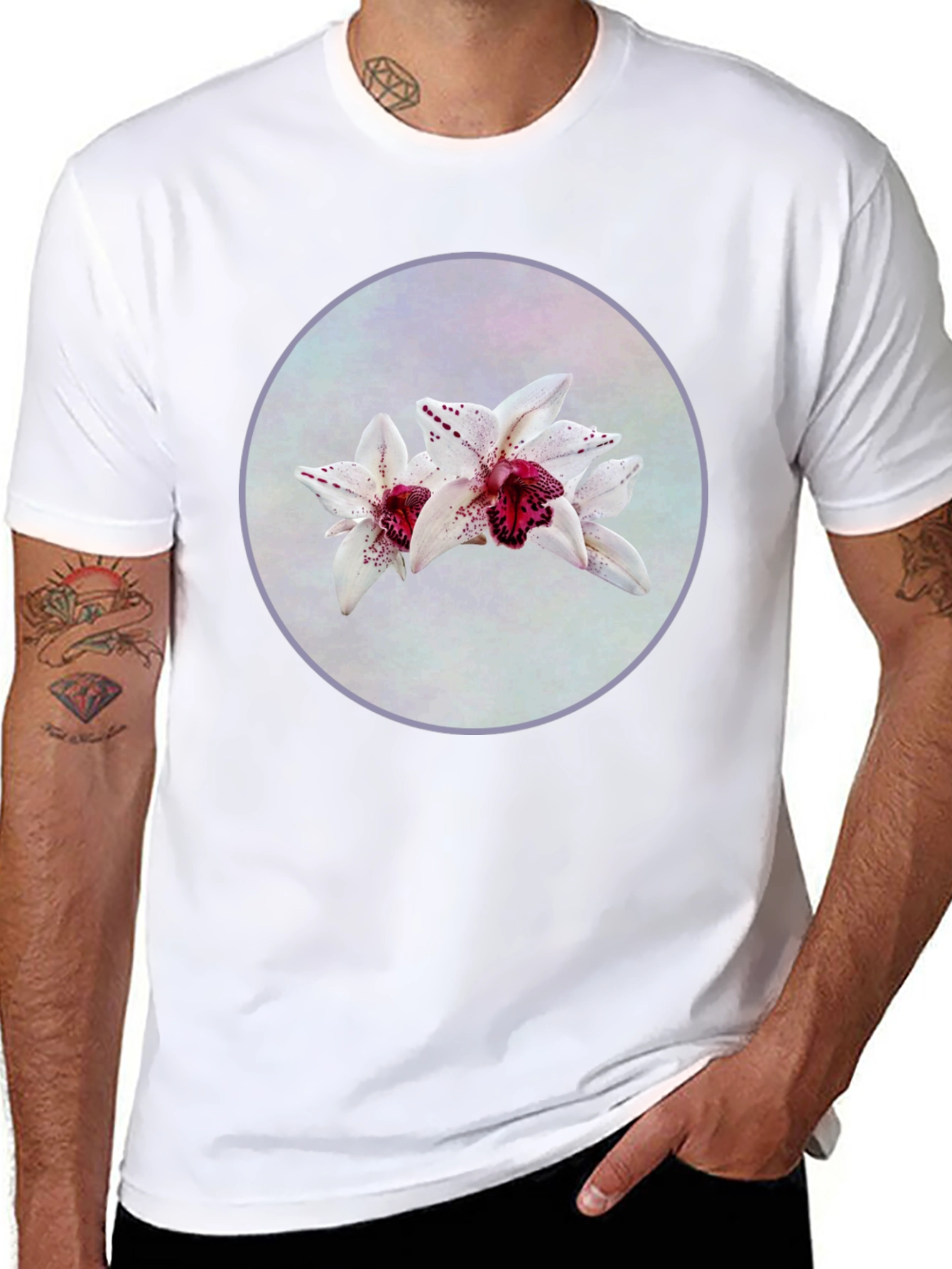 Floral Orchid Graphic T-Shirt