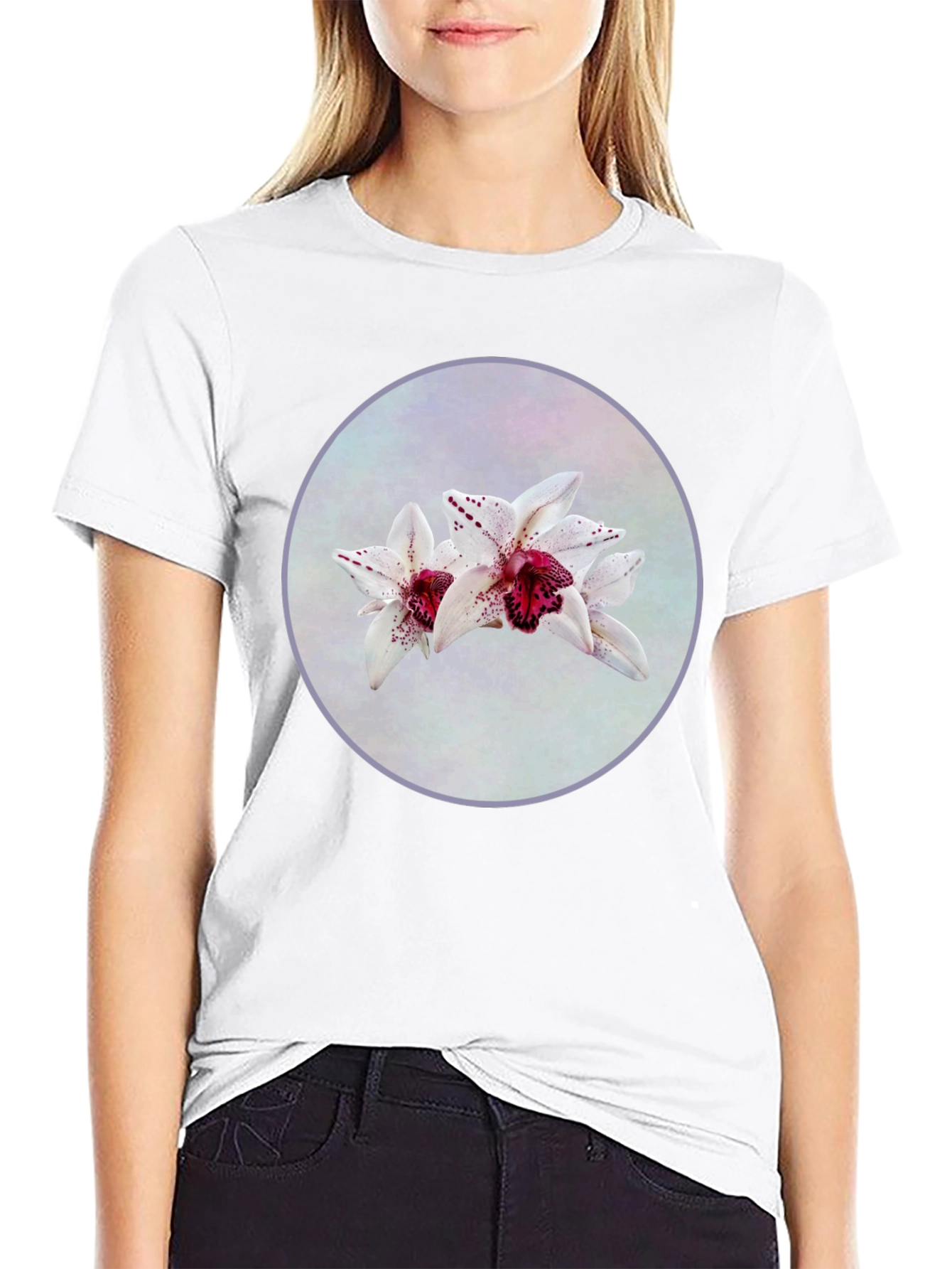 Floral Orchid Graphic T-Shirt