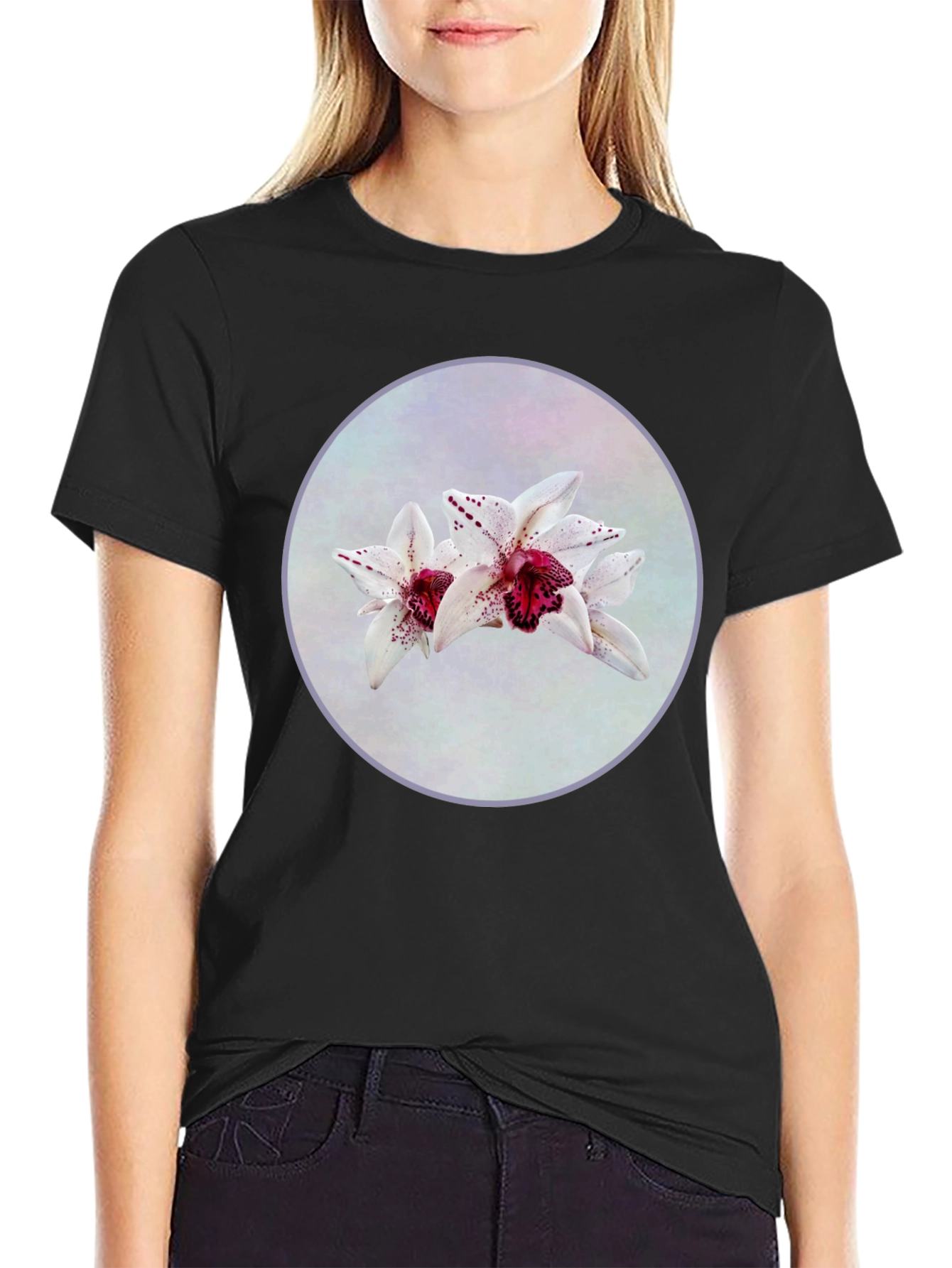 Floral Orchid Graphic T-Shirt