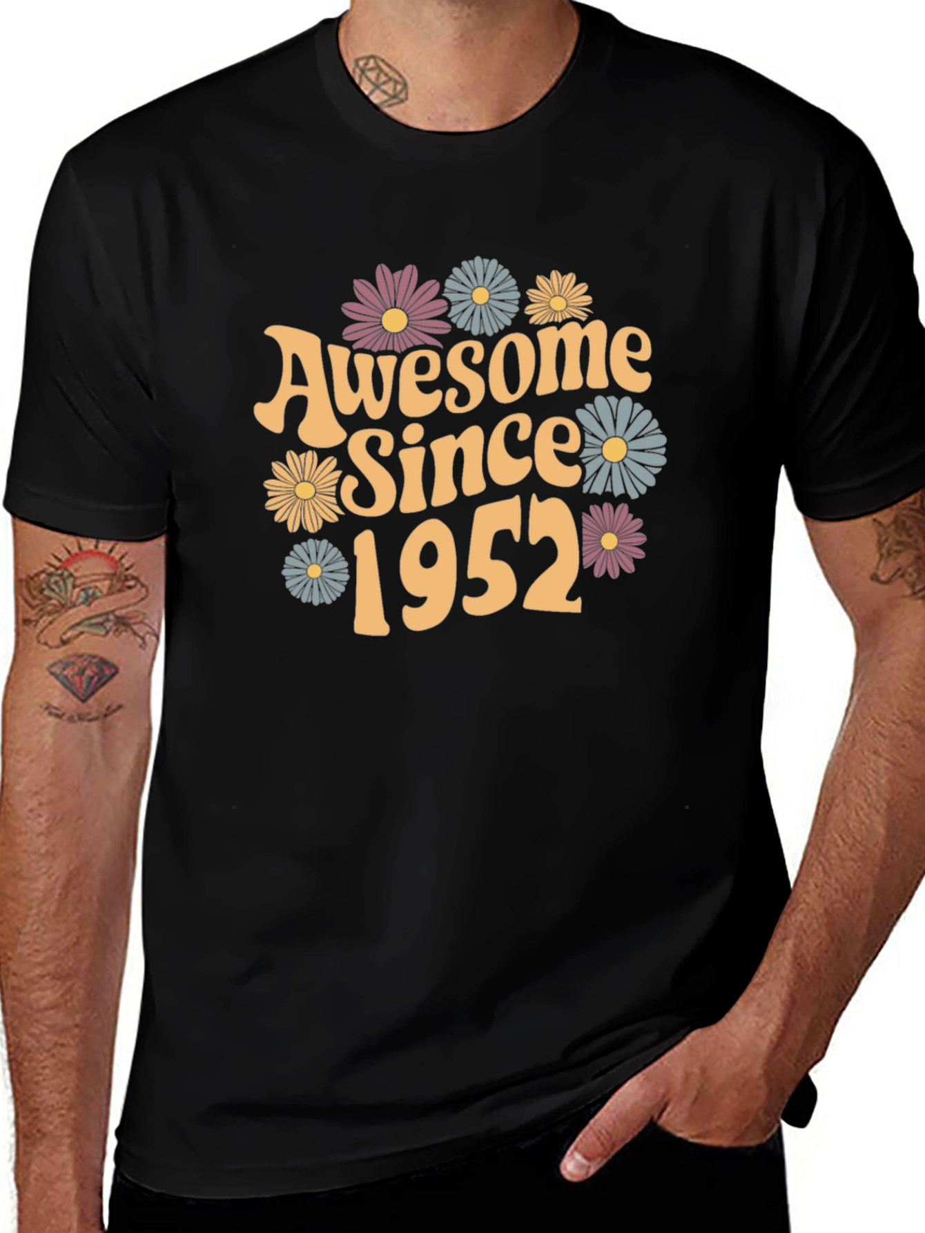 Awesome Since 1952 Floral T-Shirt