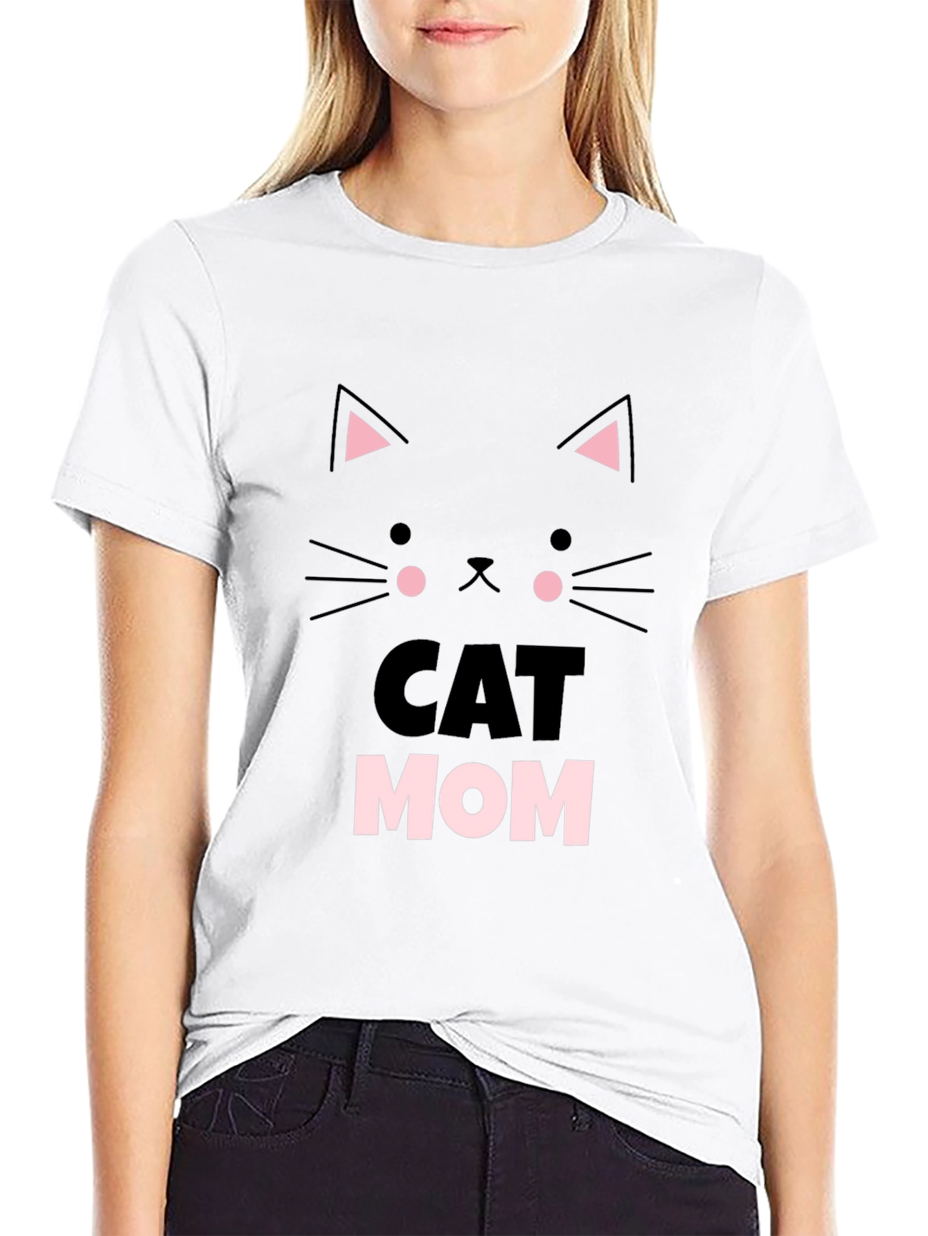Cat Mom Graphic T-Shirt - Cute & Comfy