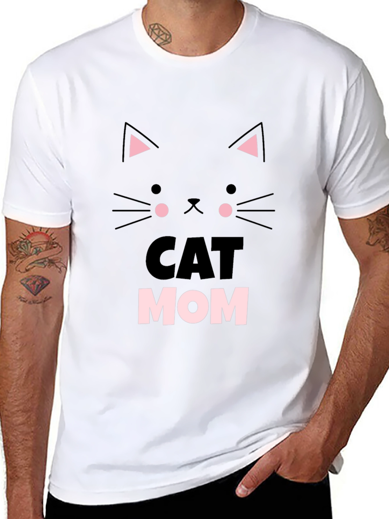 Cat Mom Graphic T-Shirt - Cute & Comfy