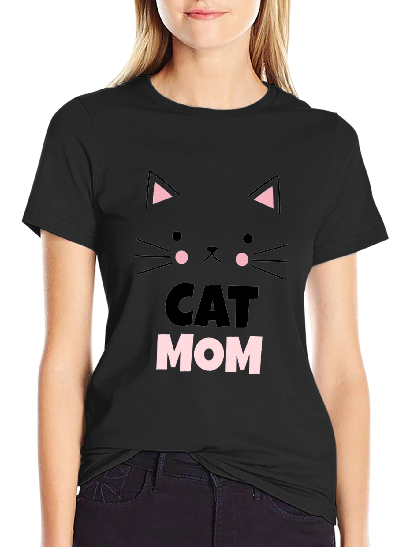 Cat Mom Graphic T-Shirt - Cute & Comfy