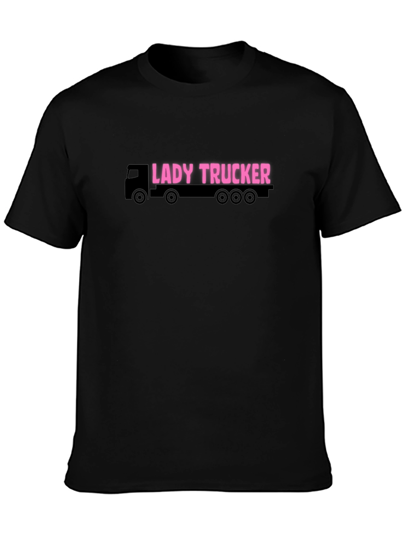 Lady Trucker Graphic Tee - Black