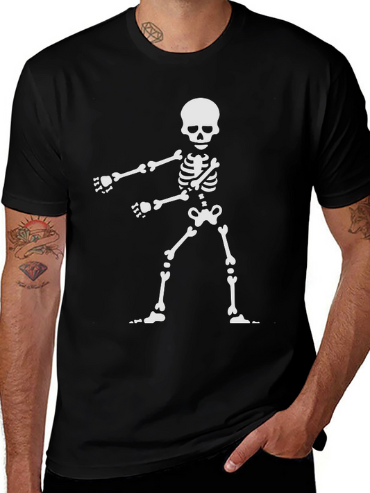 Skeleton Dance Graphic T-Shirt - Spooky Season Ready