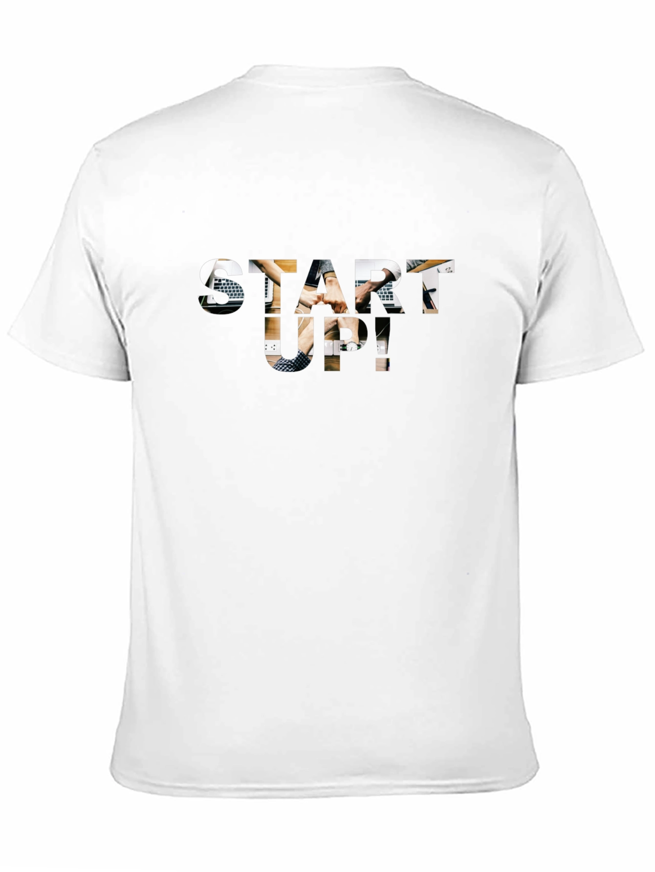 Start-Up Graphic Print Black Cotton T-Shirt