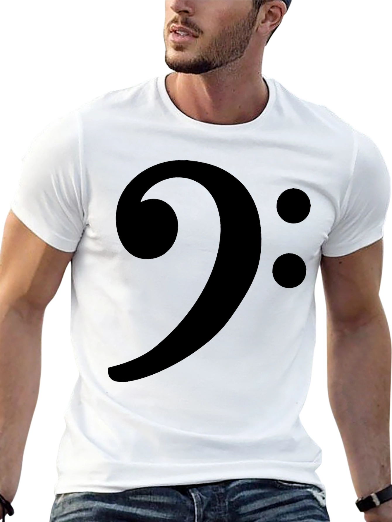 Bass Clef Music T-Shirt - Stylish Musician Apparel