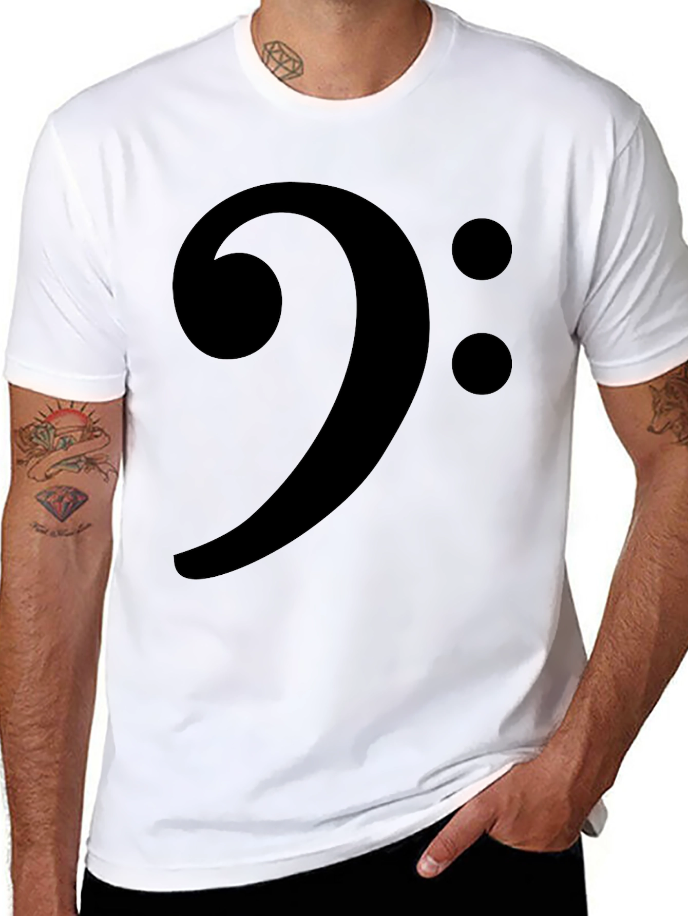Bass Clef Music T-Shirt - Stylish Musician Apparel