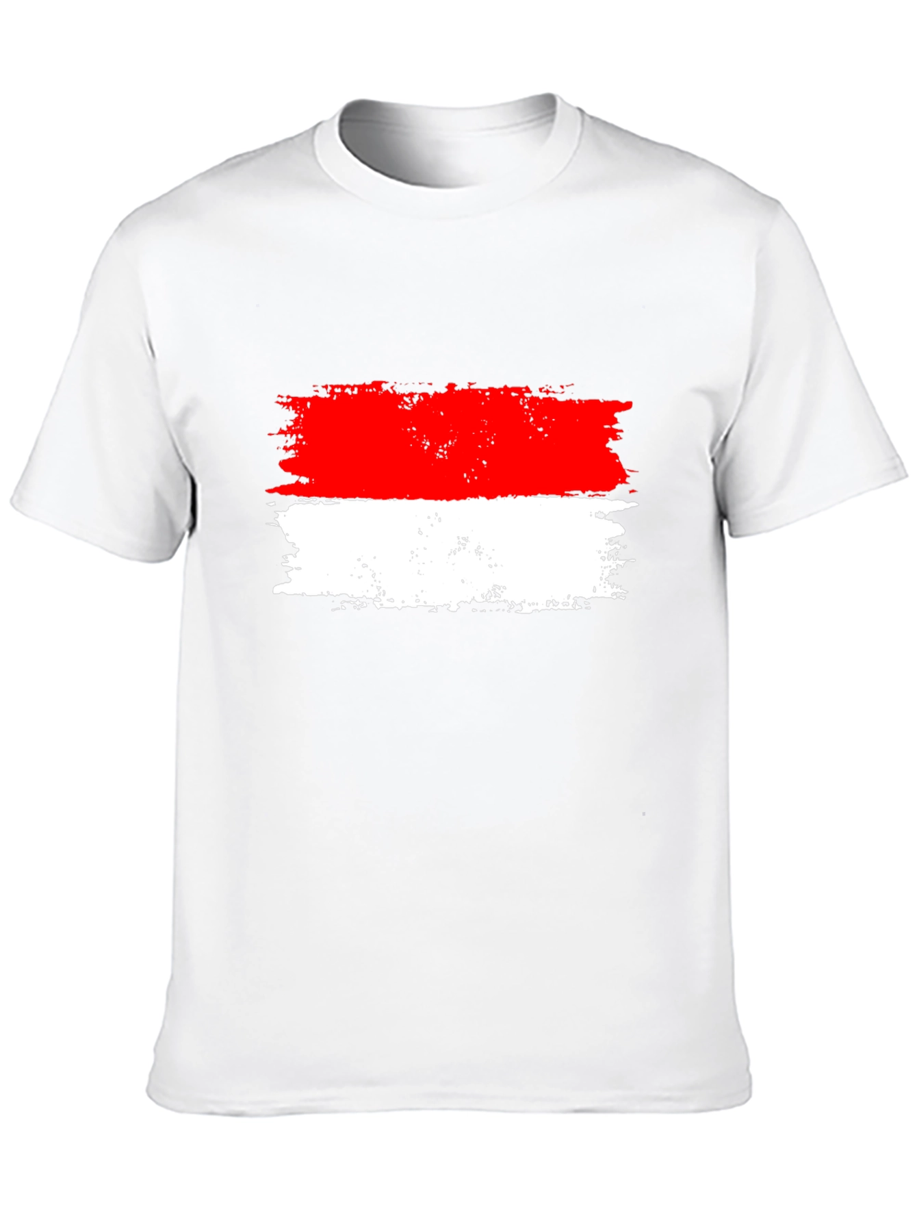 Distressed Indonesian Flag Graphic Tee - Black