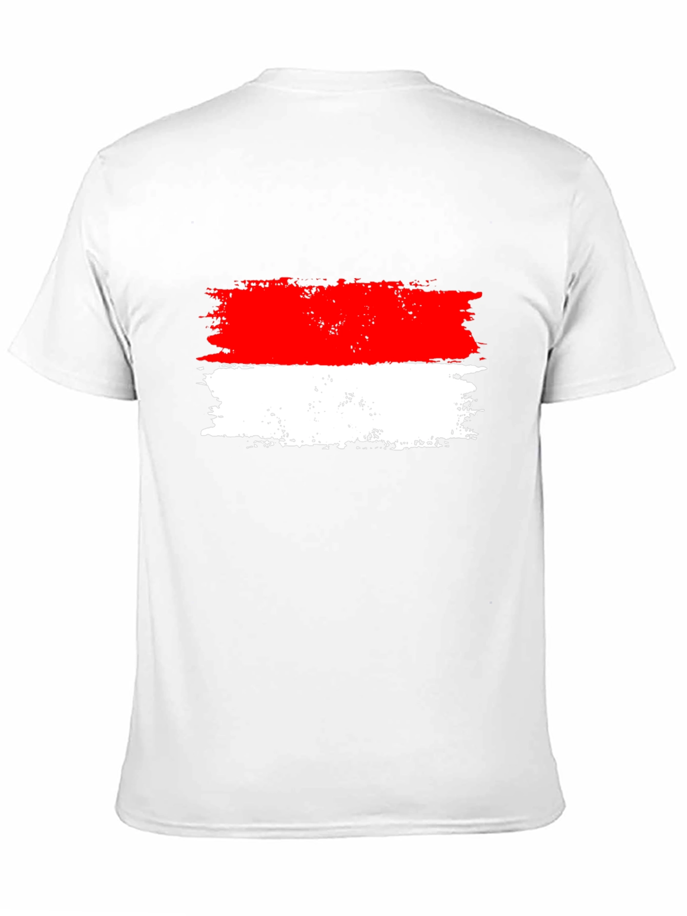 Distressed Indonesian Flag Graphic Tee - Black
