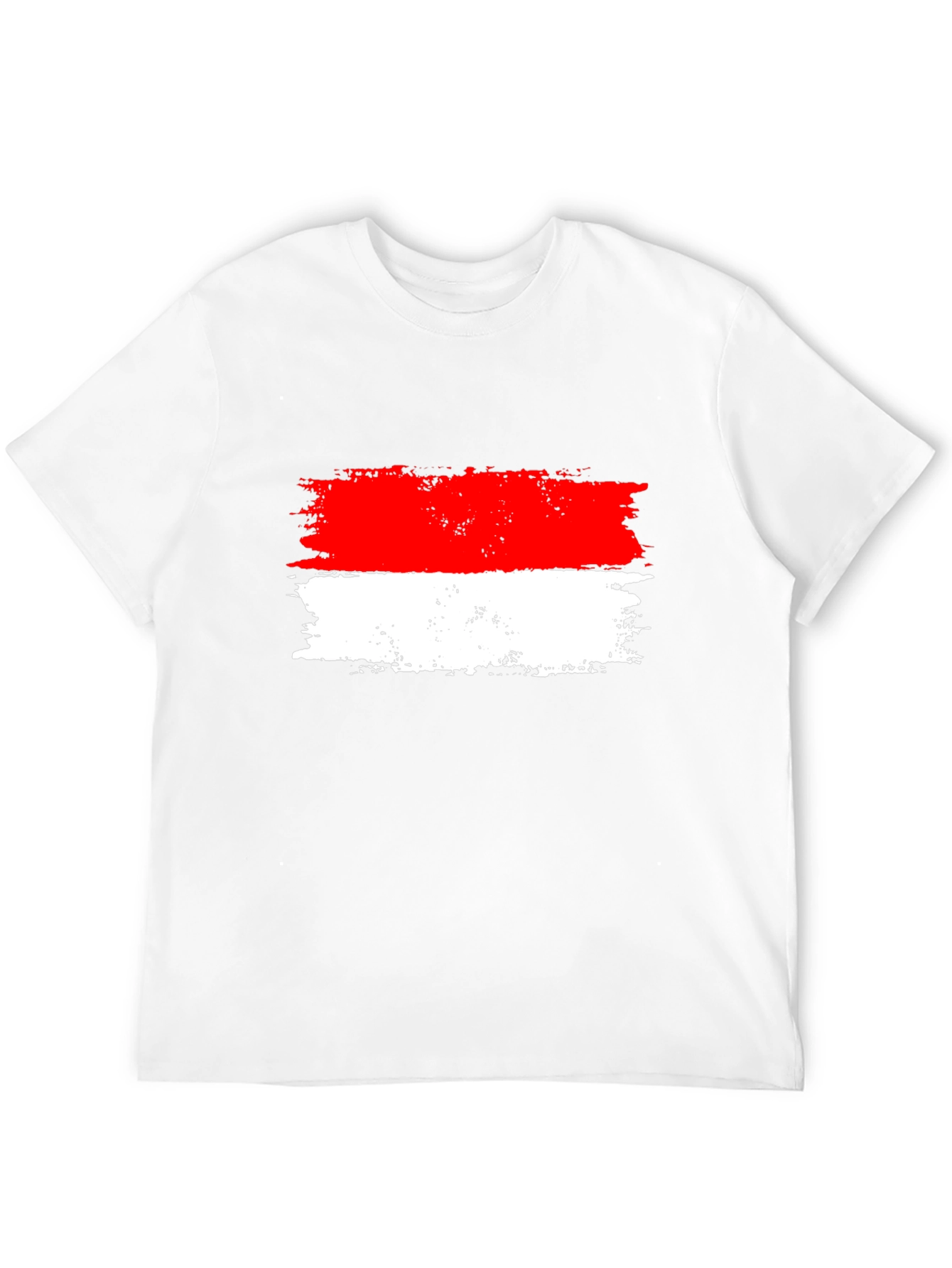 Distressed Indonesian Flag Graphic Tee - Black