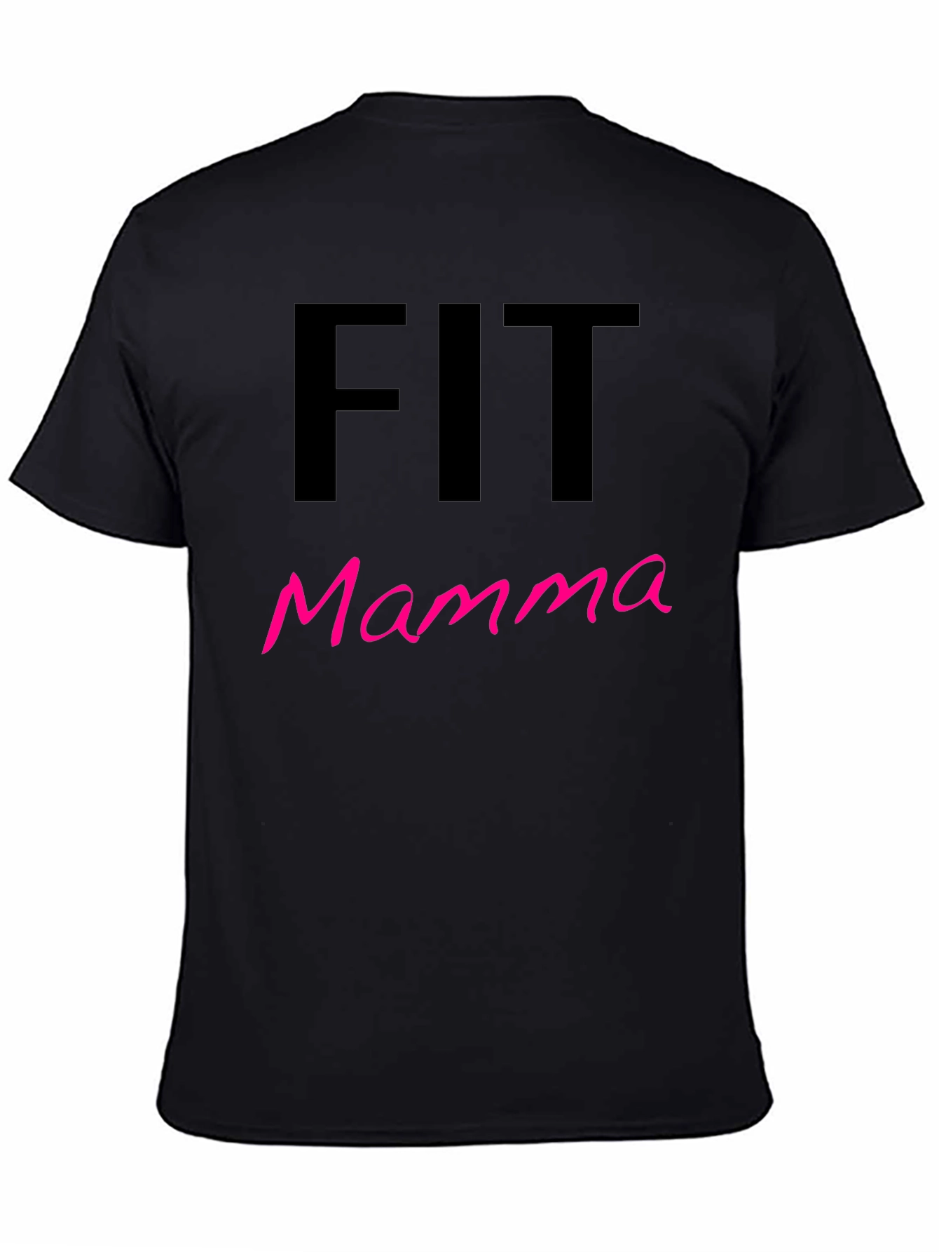 Fit Mamma T-Shirt - Black Gym Fitness Tee