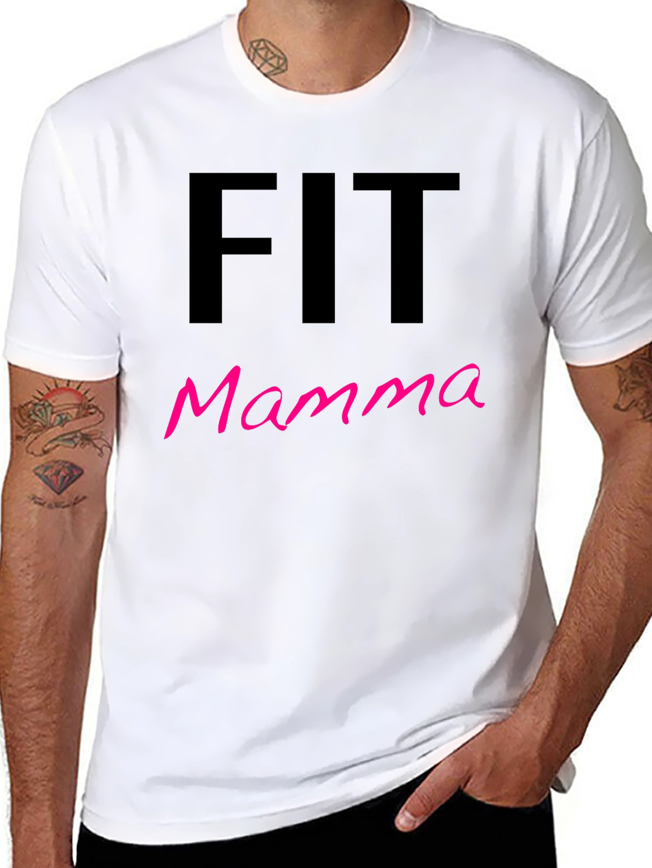 Fit Mamma T-Shirt - Black Gym Fitness Tee