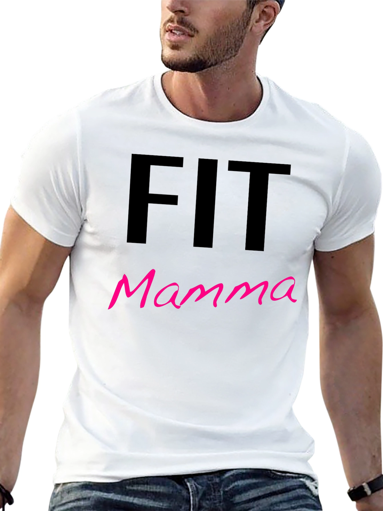 Fit Mamma T-Shirt - Black Gym Fitness Tee