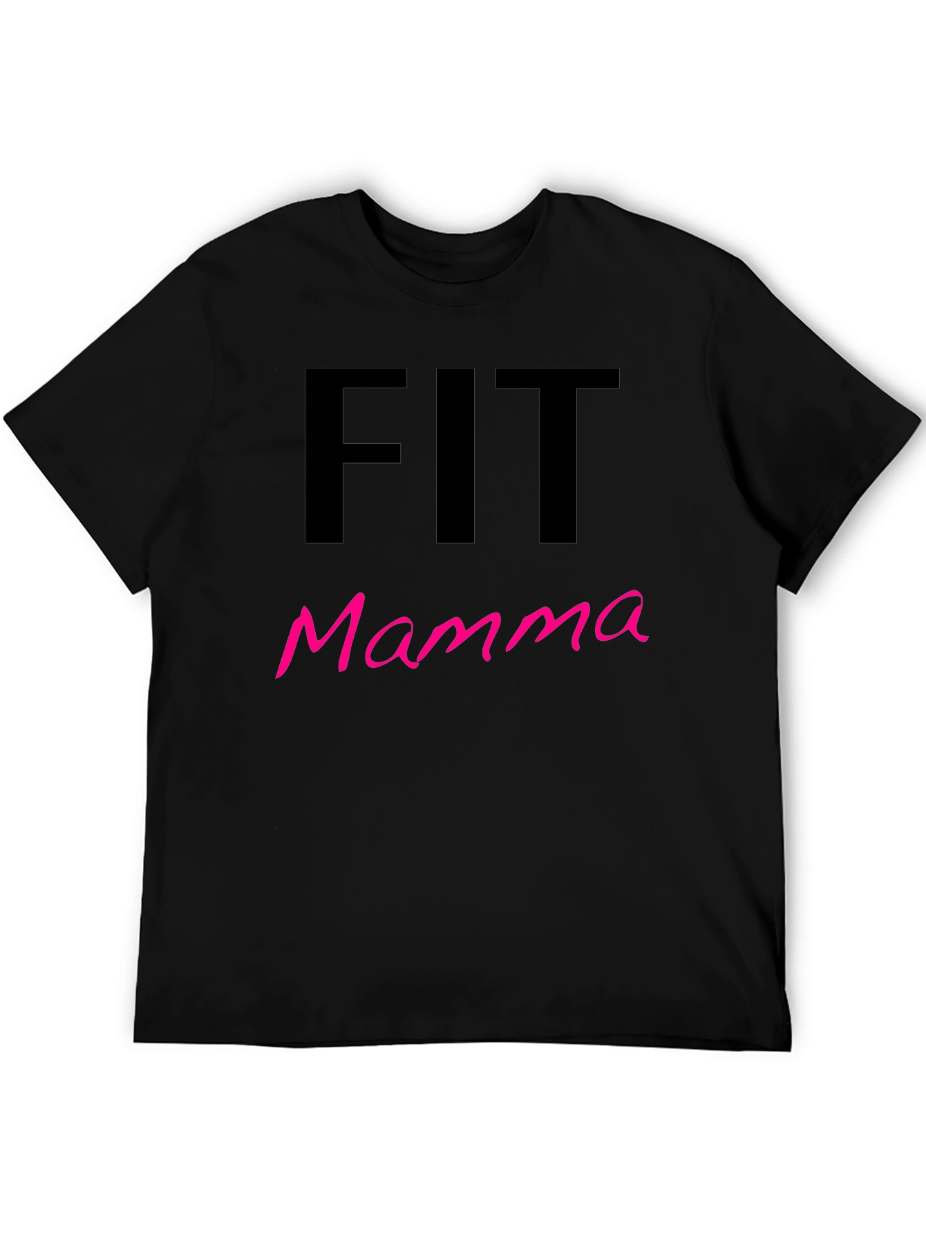 Fit Mamma T-Shirt - Black Gym Fitness Tee