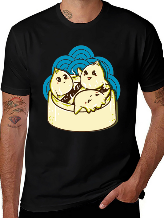 Dumpling Graphic Black T-Shirt
