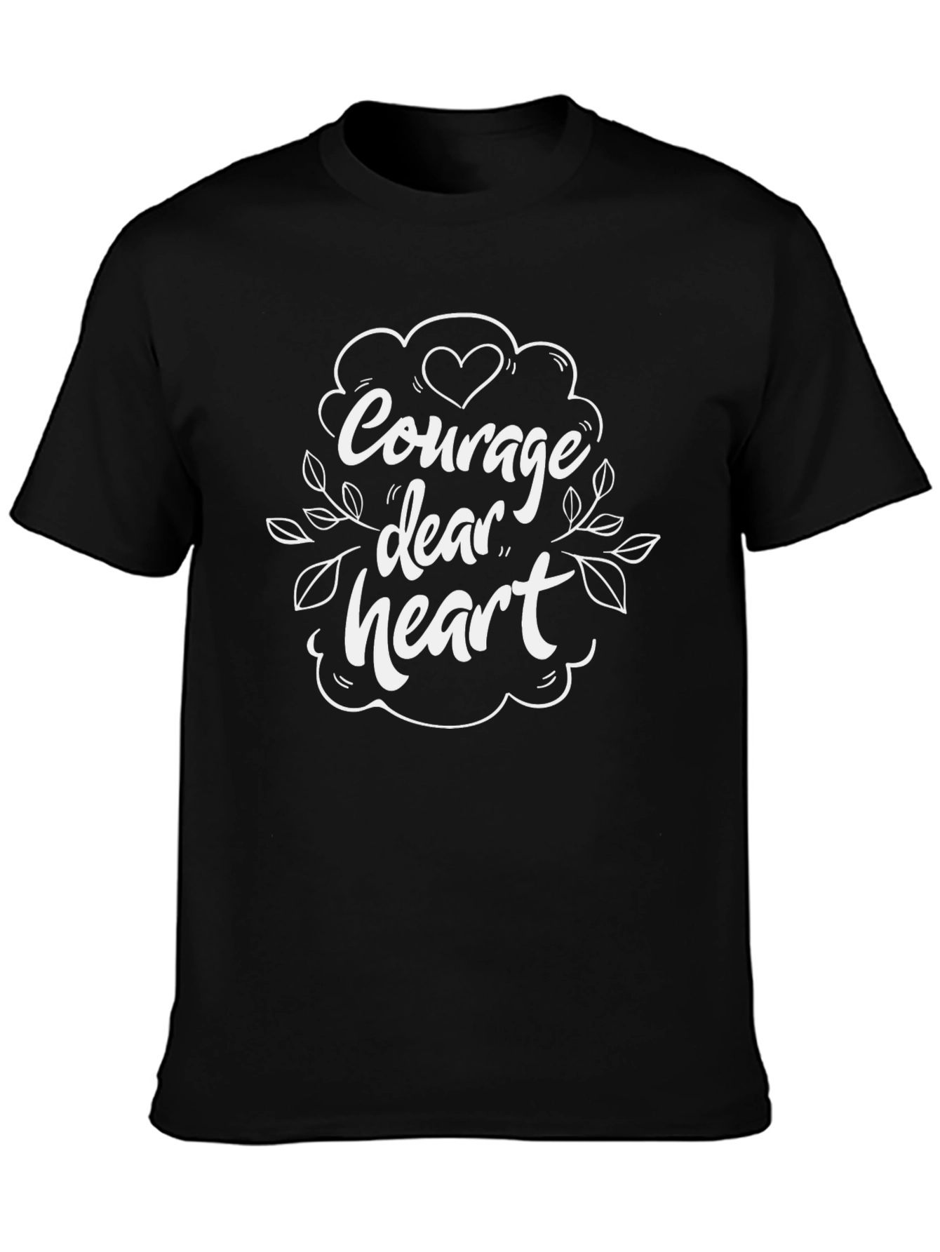 Courage Dear Heart Graphic Tee - Black
