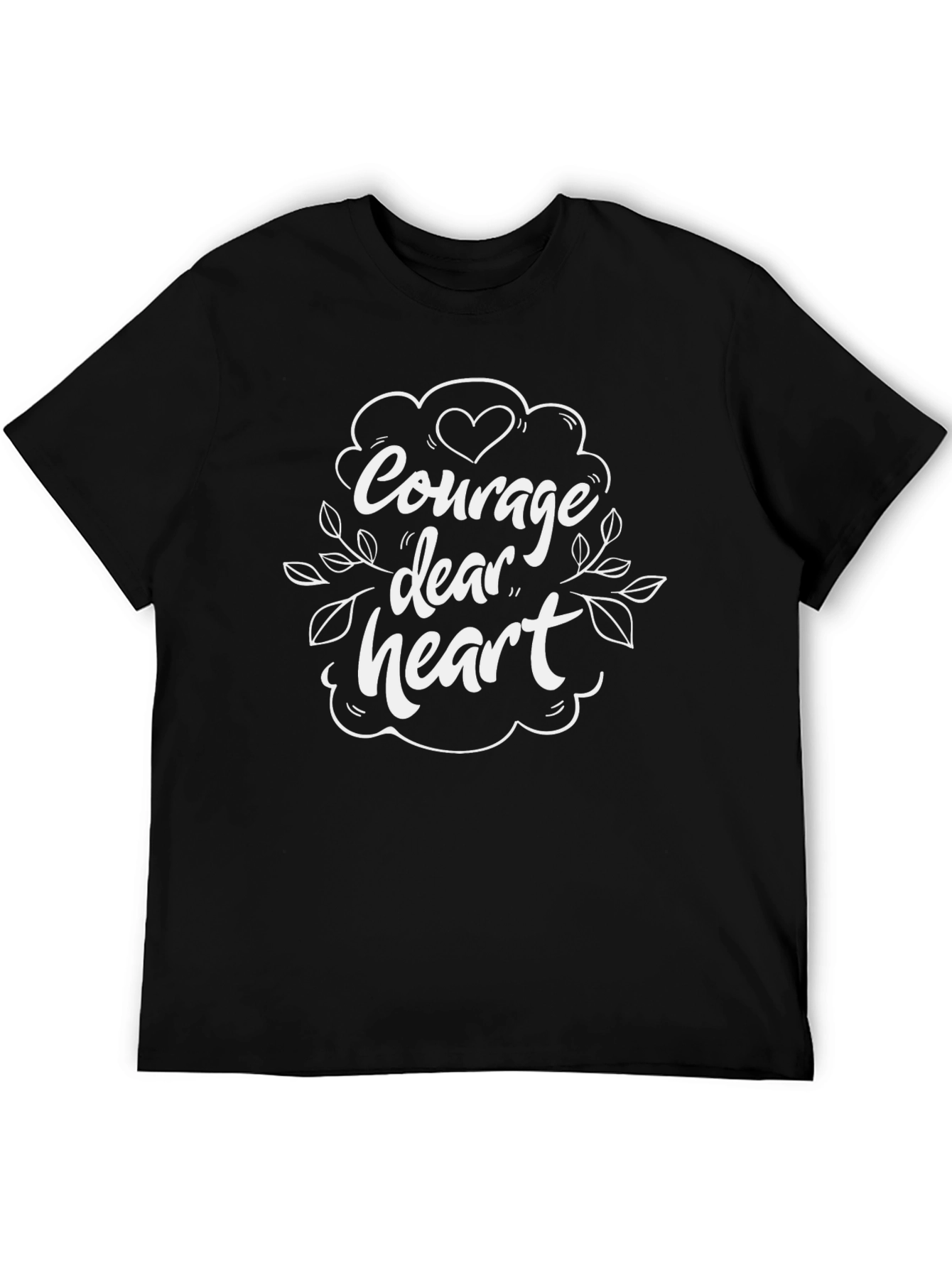 Courage Dear Heart Graphic Tee - Black