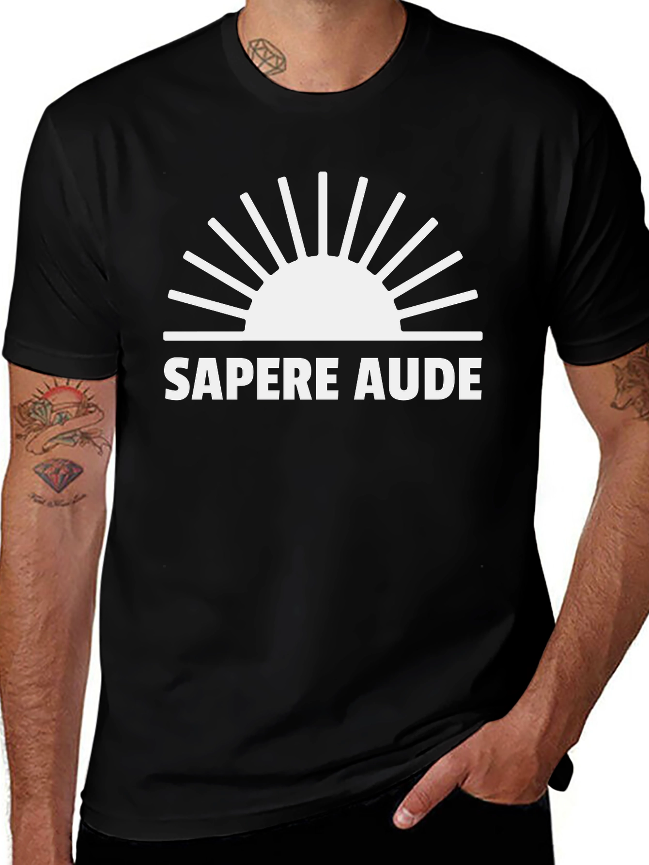 Sapere Aude Graphic Tee - Black Cotton