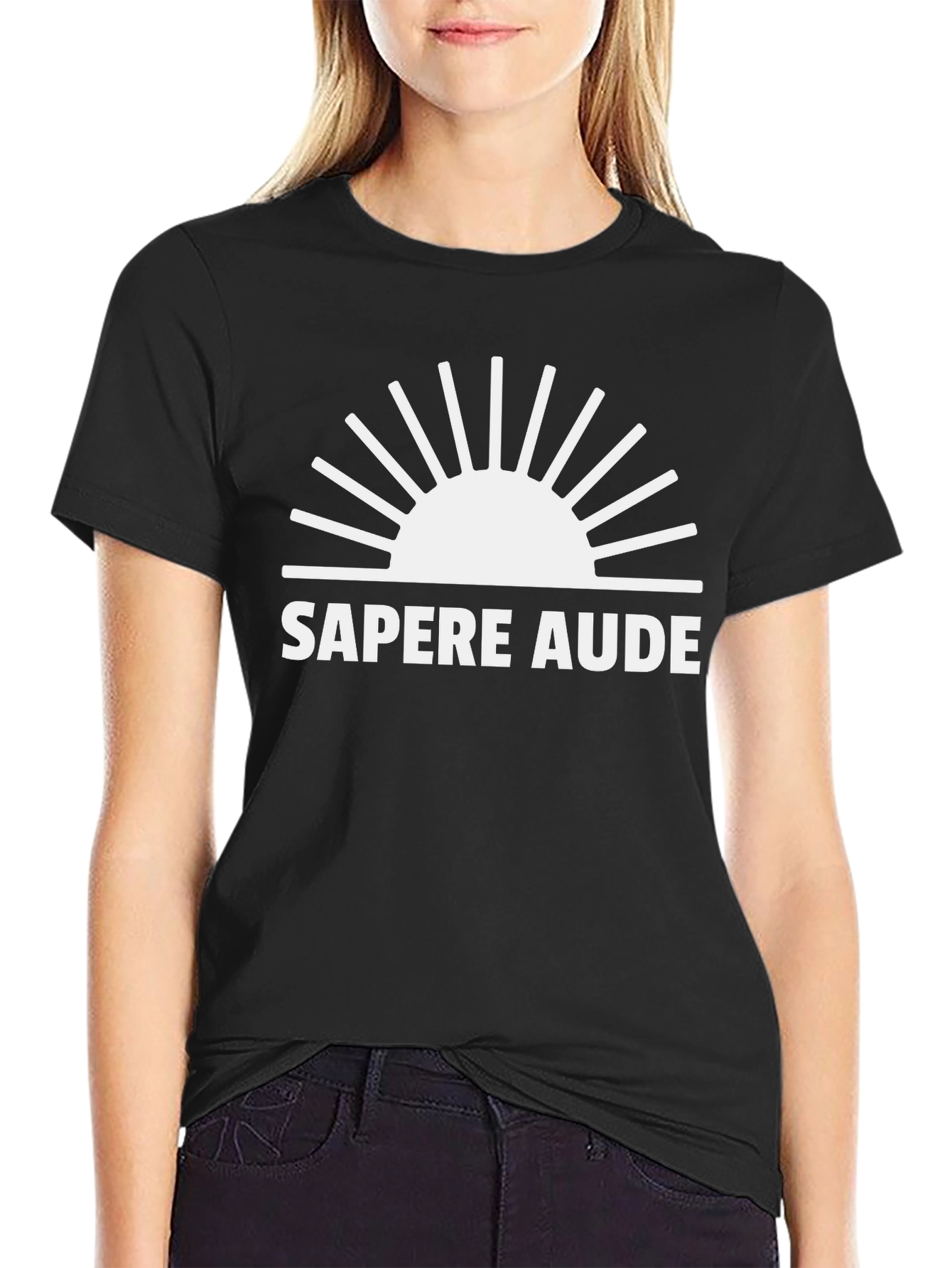 Sapere Aude Graphic Tee - Black Cotton