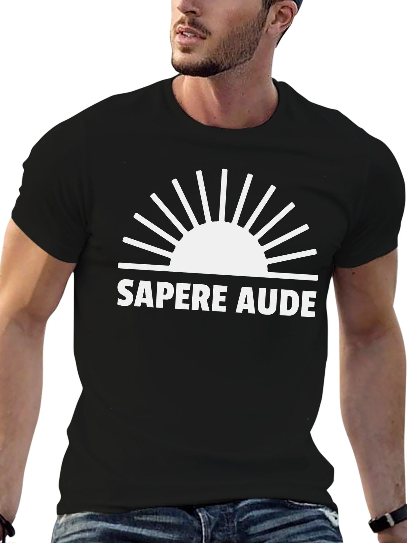 Sapere Aude Graphic Tee - Black Cotton