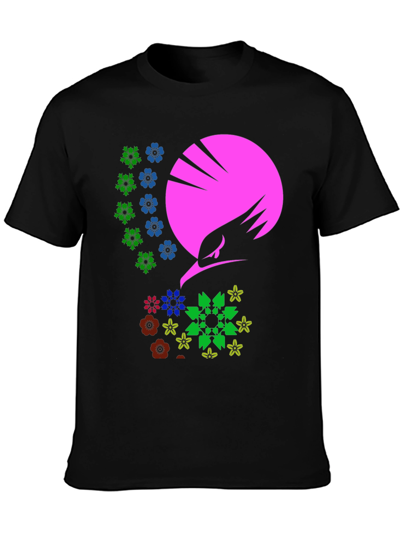 Floral Eagle Graphic Tee - Unique Design