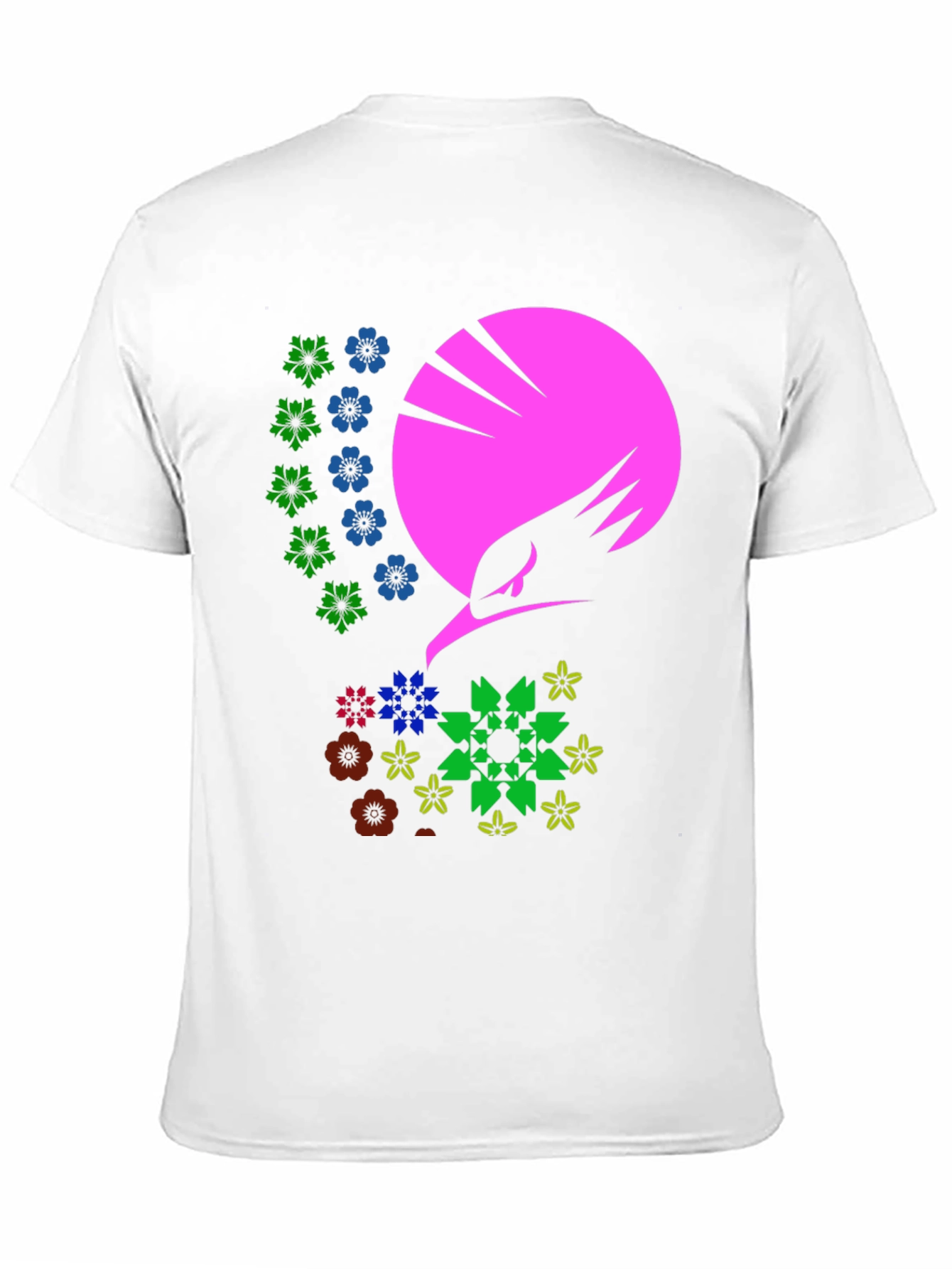 Floral Eagle Graphic Tee - Unique Design